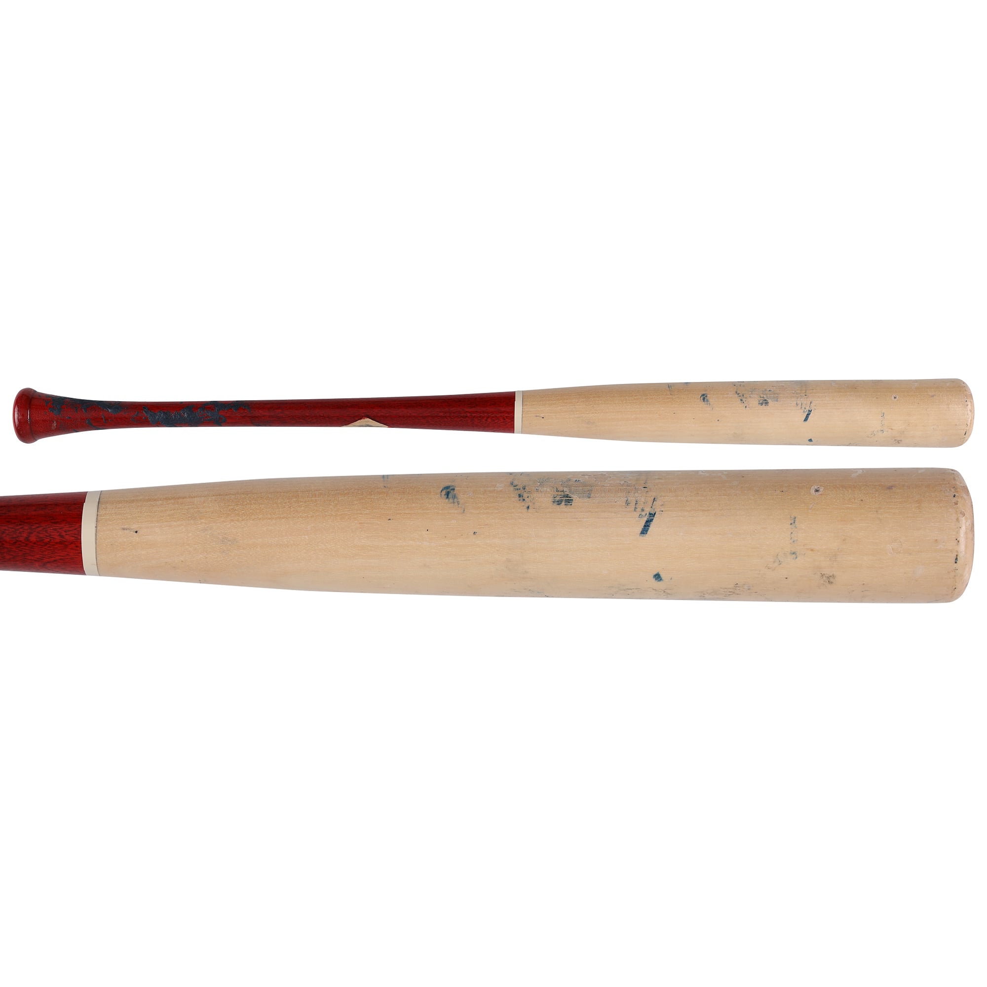 Bâton Old Hickory beige/rouge autographié par Drake Baldwin (Atlanta Braves) lors de la saison 2026 de la MLB