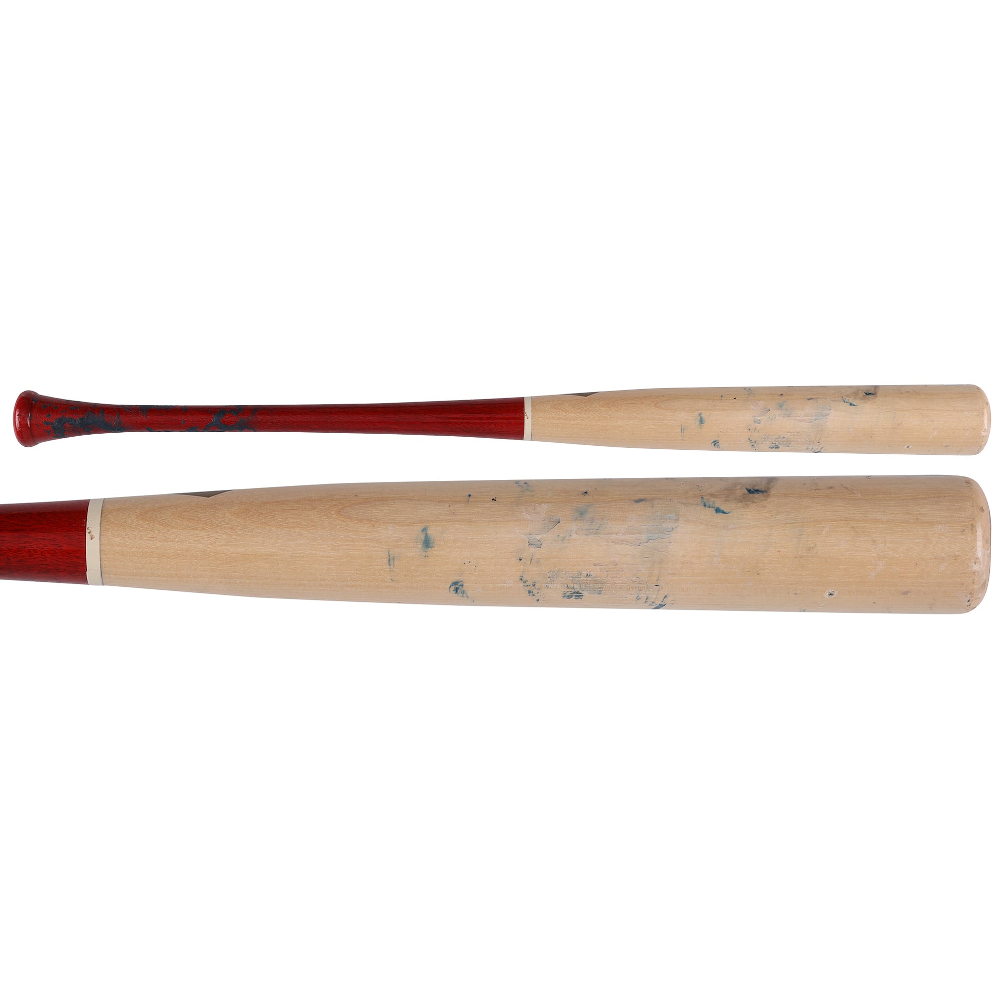 Bâton Old Hickory beige/rouge autographié par Drake Baldwin (Atlanta Braves) lors de la saison 2026 de la MLB