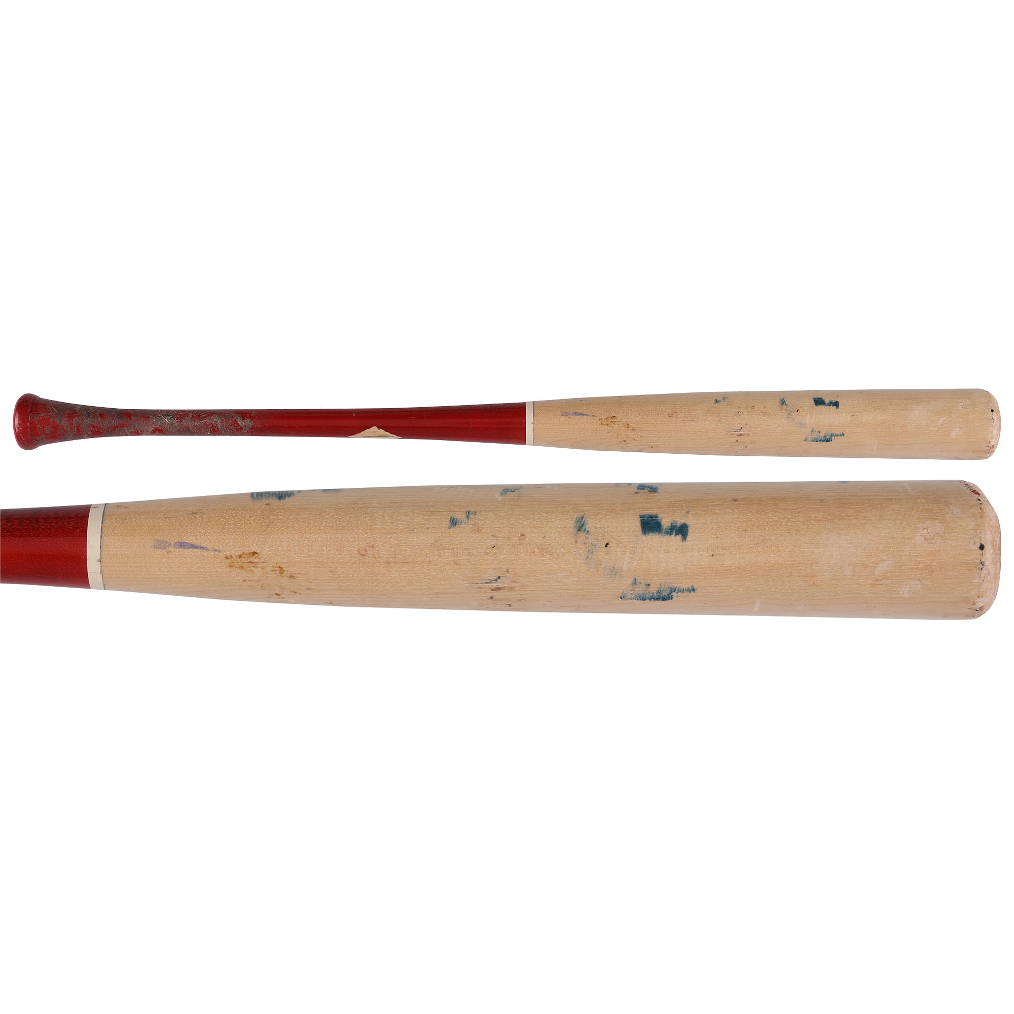 Bâton cassé Old Hickory beige/rouge autographié par Drake Baldwin (Atlanta Braves) lors de la saison 2026 de la MLB - NF70437361