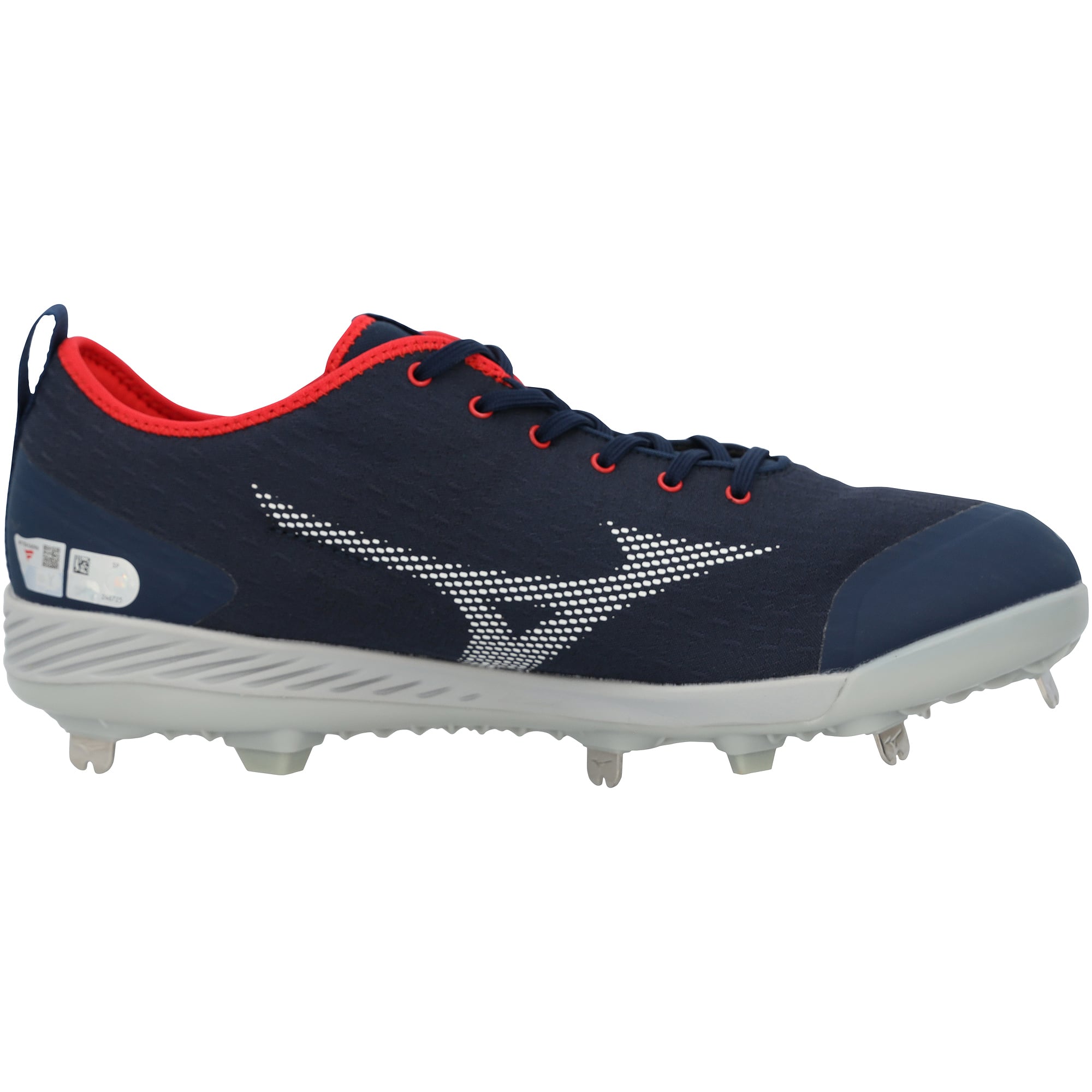 Crampons Mizuno bleu marine autographiés par Drake Baldwin (Atlanta Braves) pour la saison 2026 de la MLB