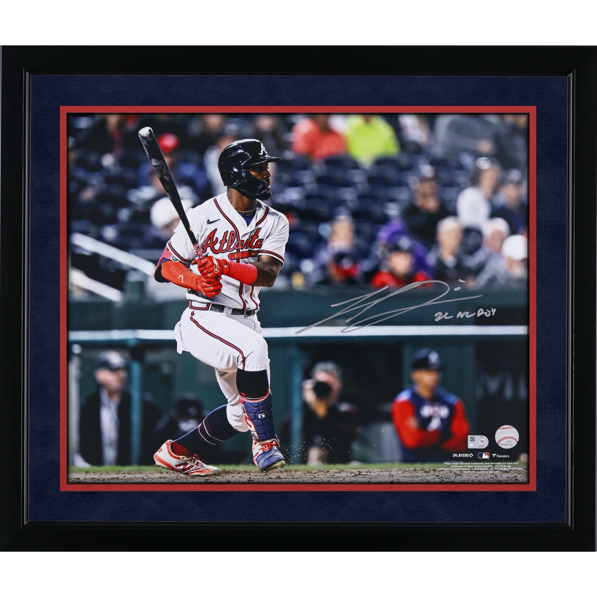 Fanatics Authentic Michael Harris II Atlanta Braves 2022 National League Rookie of the Year Autographed 16'' x 20'' Hitting Photograph with ''22 NL ROY'' Inscription