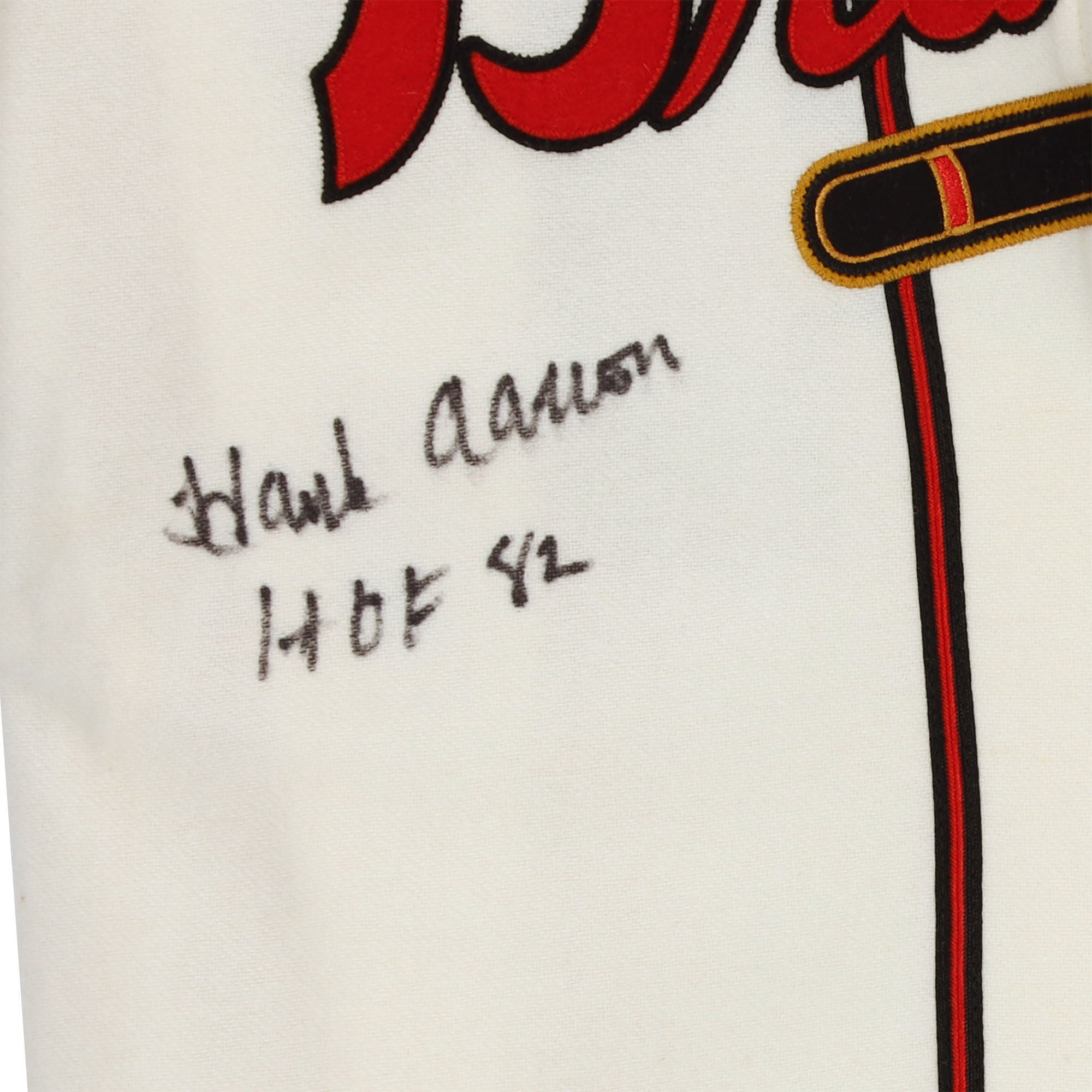 Hank Aaron Atlanta Braves Autographed 1957 White Mitchell & Ness