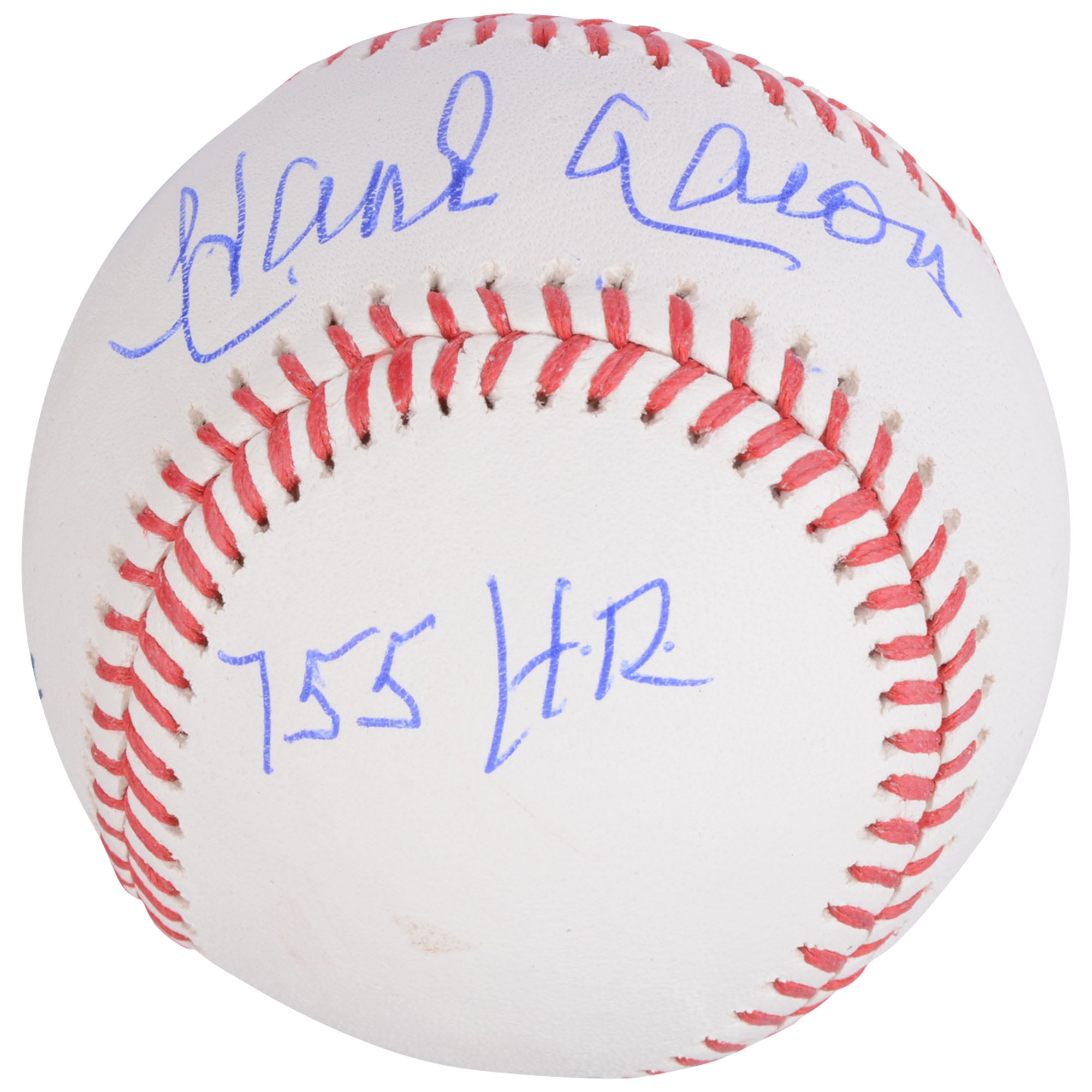 Hank Aaron Atlanta Braves Autographed Baseball with 