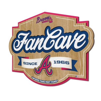 Atlanta Braves IDNA 12.5" x 17" Fan Cave Sign