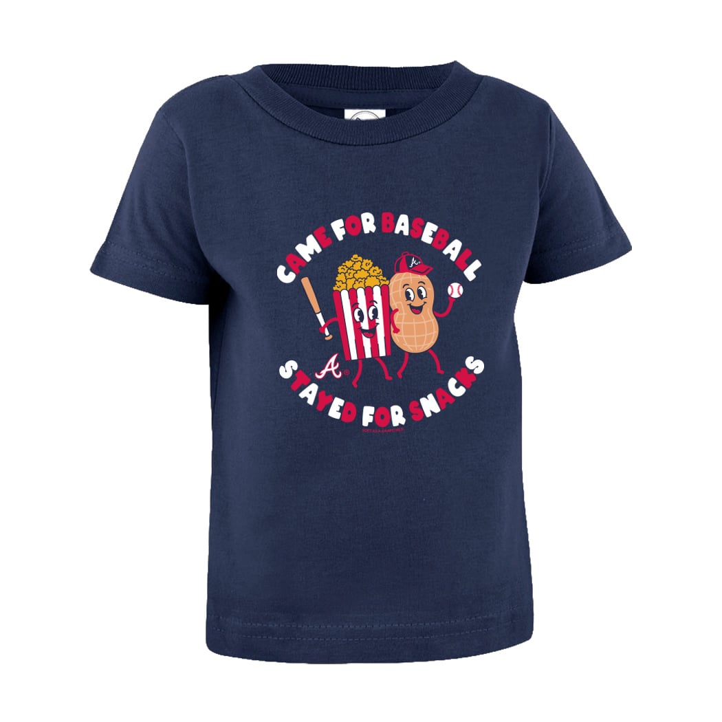 Infant Soft as a Grape Navy Atlanta Braves Snack T-Shirt