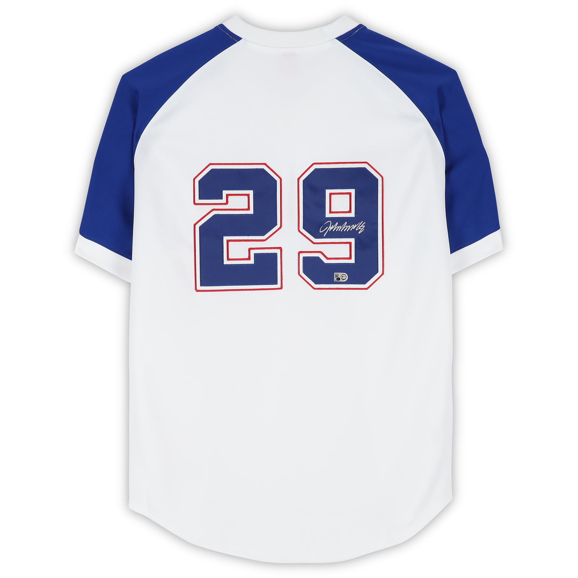 Maillot authentique Mitchell & Ness blanc autographié de John Smoltz (Atlanta Braves) de 2004