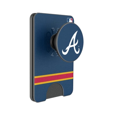 Atlanta Braves Keyscaper Stripe PopSockets Magnetic Wallet