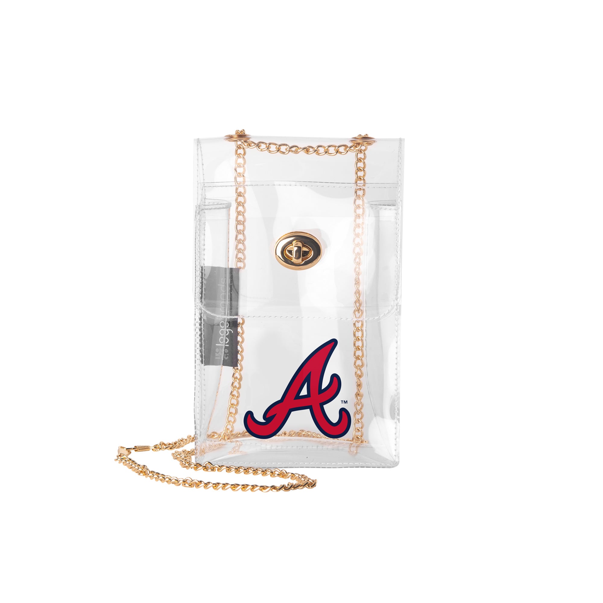 Logo Brands Atlanta Braves Clear Essential Crossbody Purse