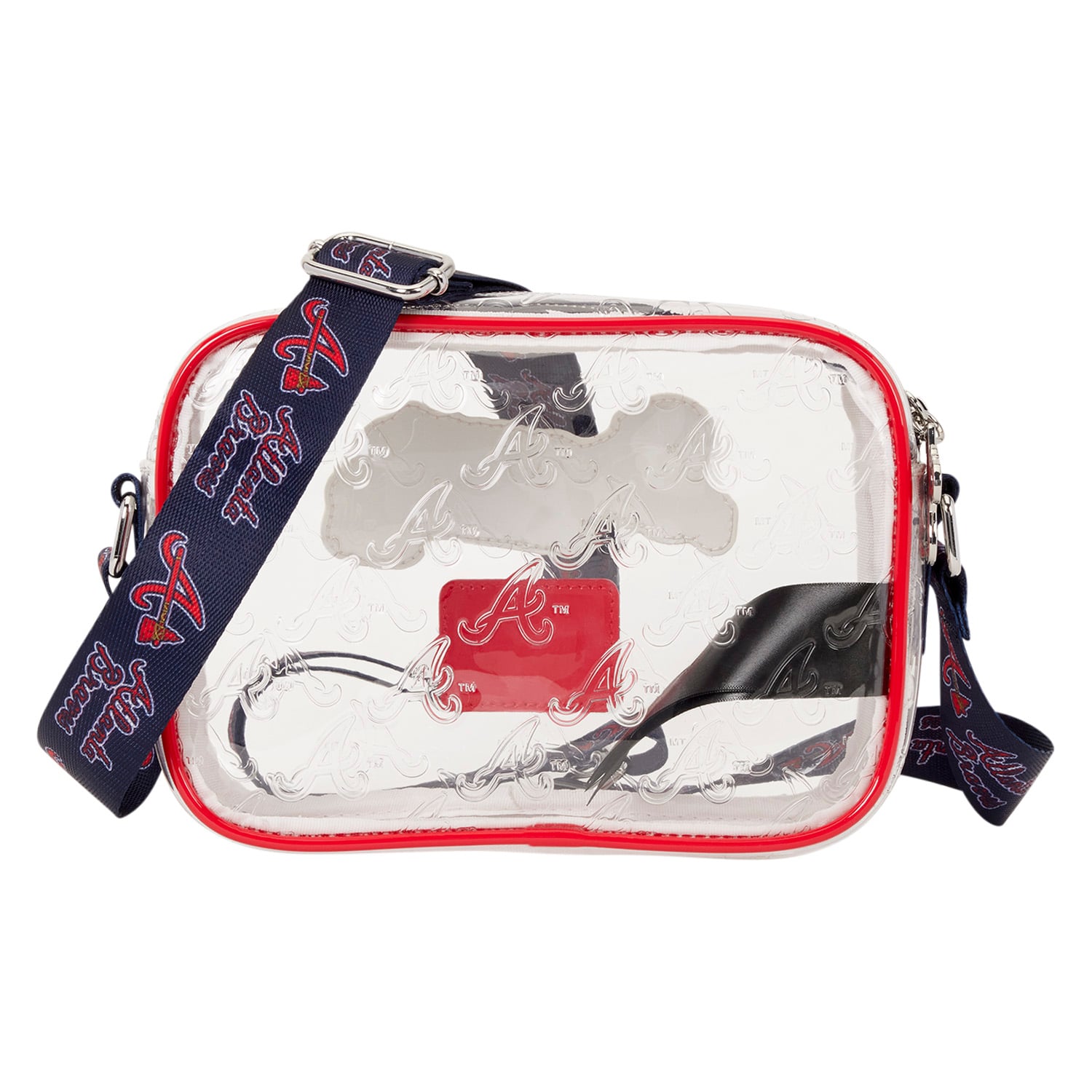 Loungefly Atlanta Braves Clear All Over Logo Crossbody Bag