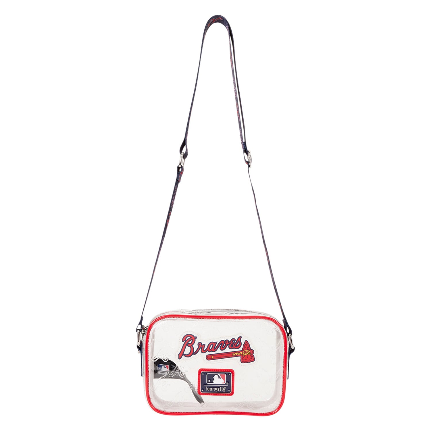 Loungefly Atlanta Braves Clear All Over Logo Crossbody Bag