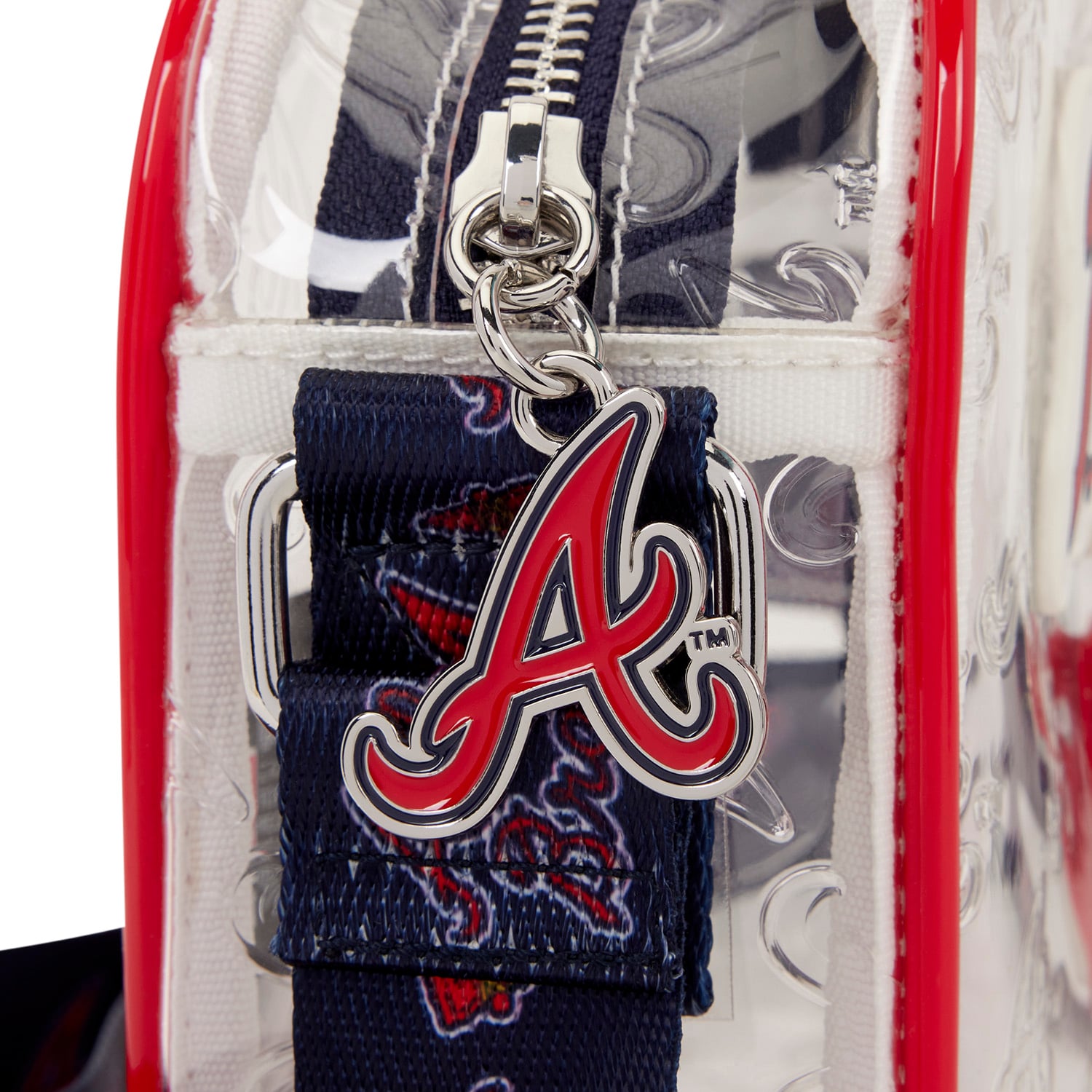 Loungefly Atlanta Braves Clear All Over Logo Crossbody Bag