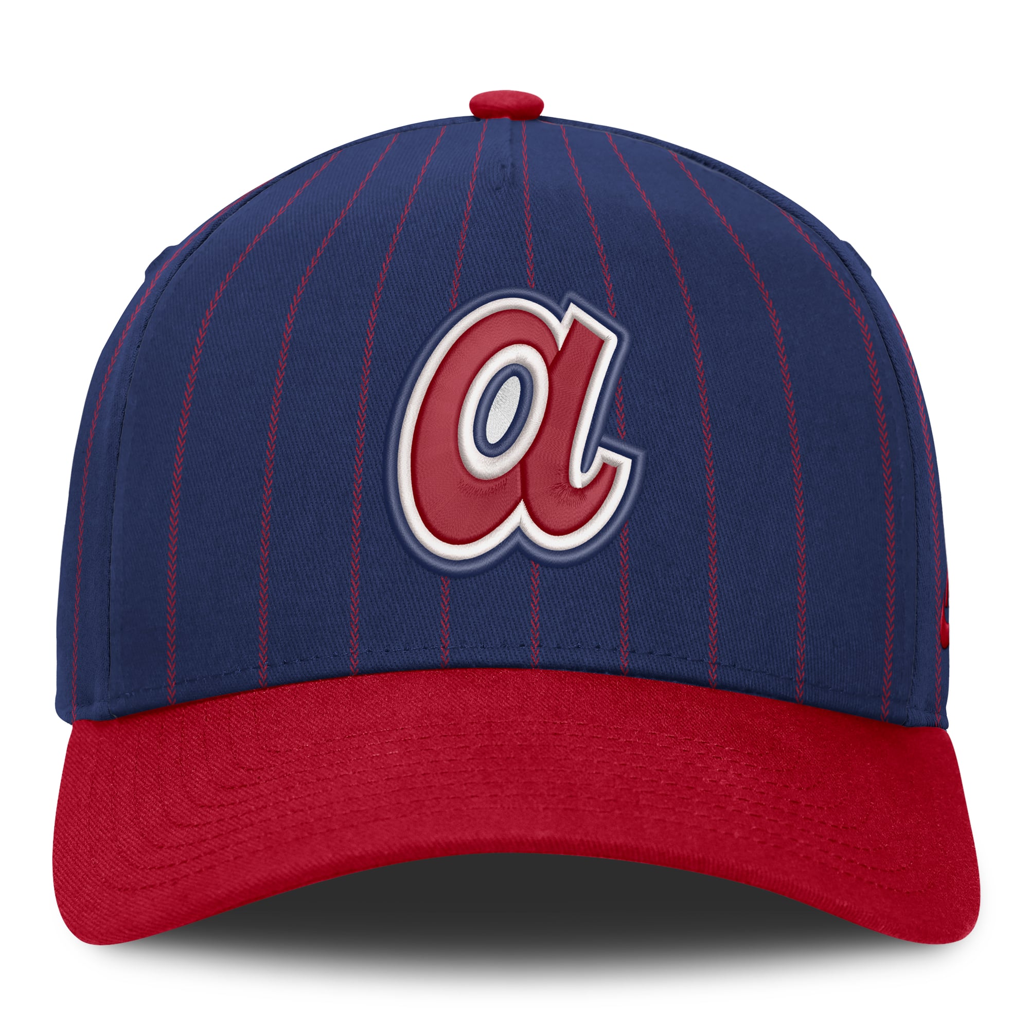 Casquette ajustable Nike Atlanta Braves Cooperstown Rise A-Frame pour homme, bleu royal et rouge