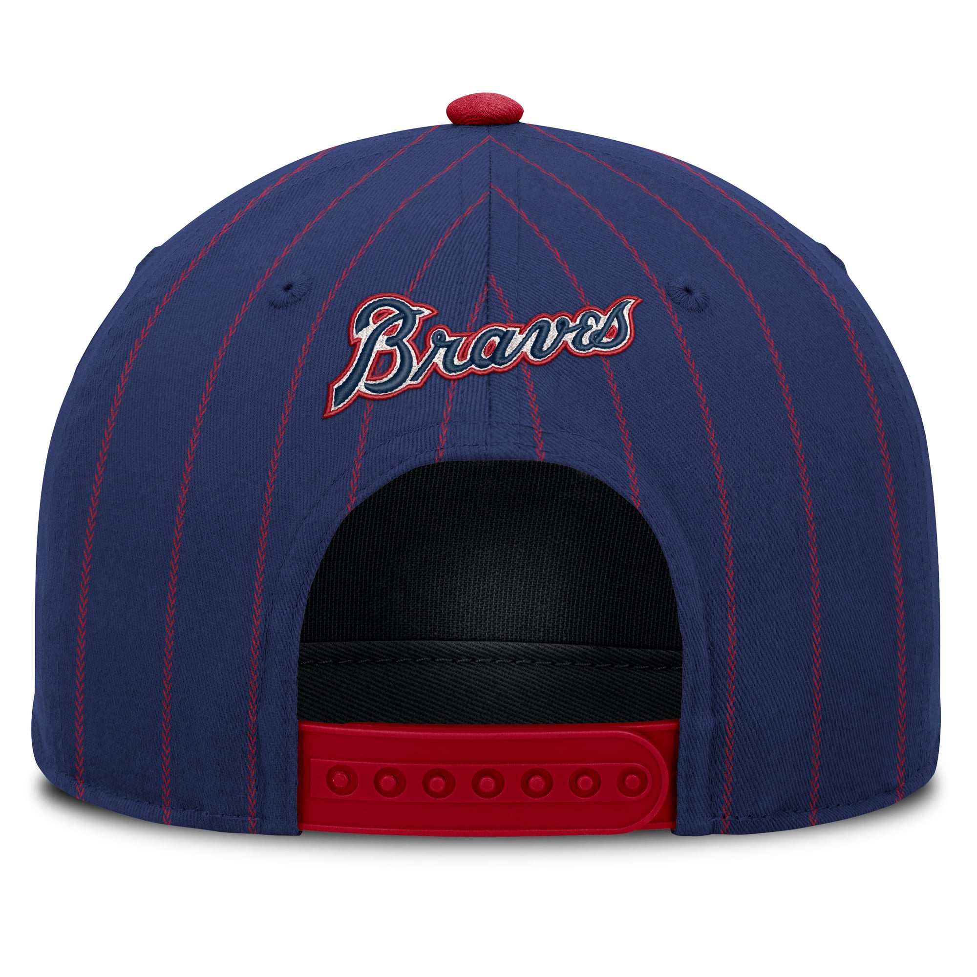Casquette ajustable Nike Atlanta Braves Cooperstown Rise A-Frame pour homme, bleu royal et rouge