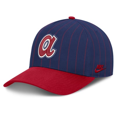 Atlanta Braves Nike Male Cooperstown Rise A-Frame Adjustable Hat - Royal/Red