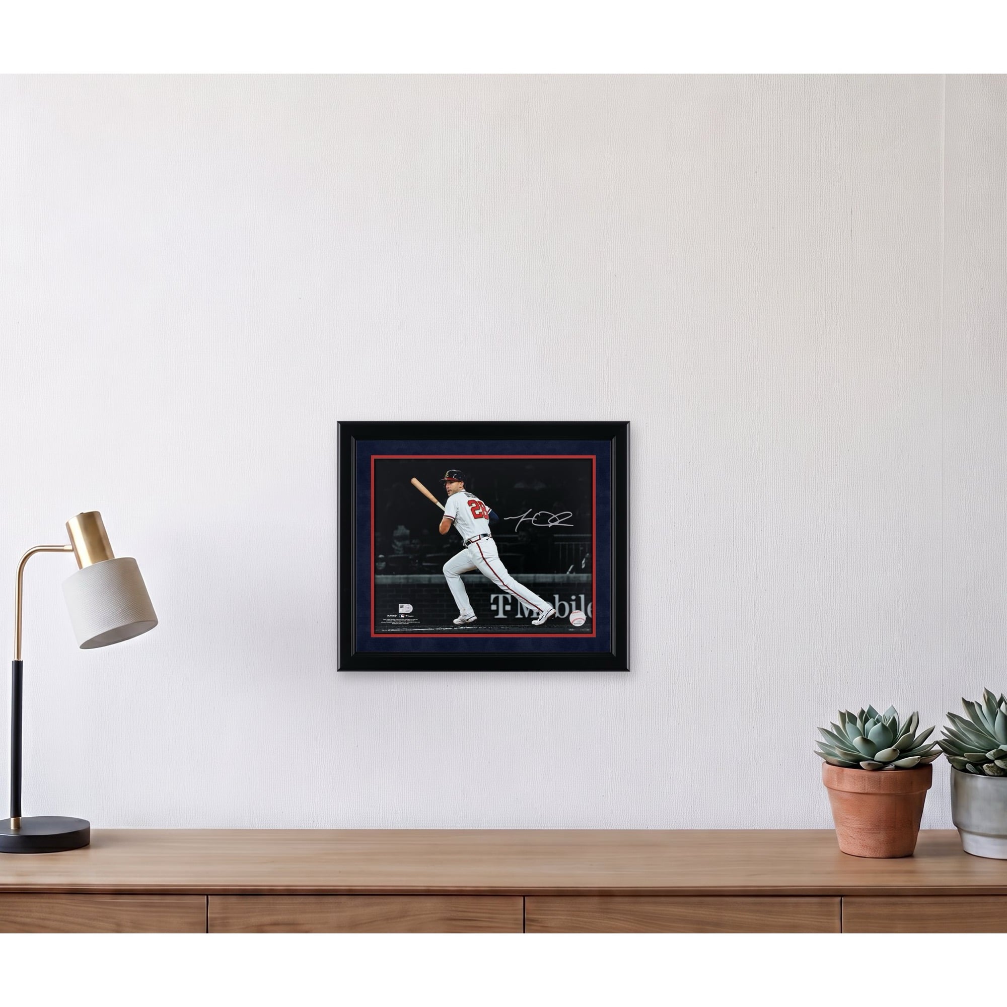 Matt Olson Atlanta Braves Autographed 11" x 14" Hitting Spotlight Photograph - Signed in Silver Ink