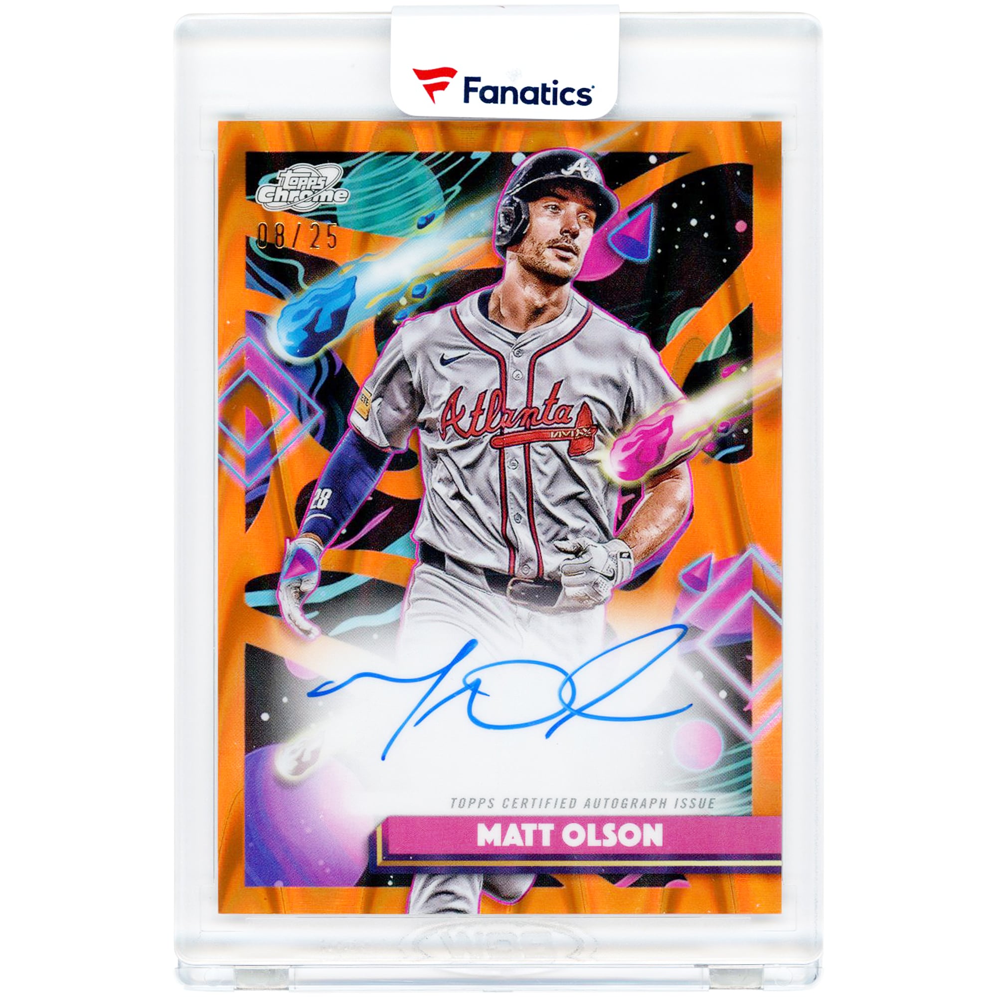 Matt Olson Atlanta Braves Autographed 2025 Topps Cosmic Chrome 