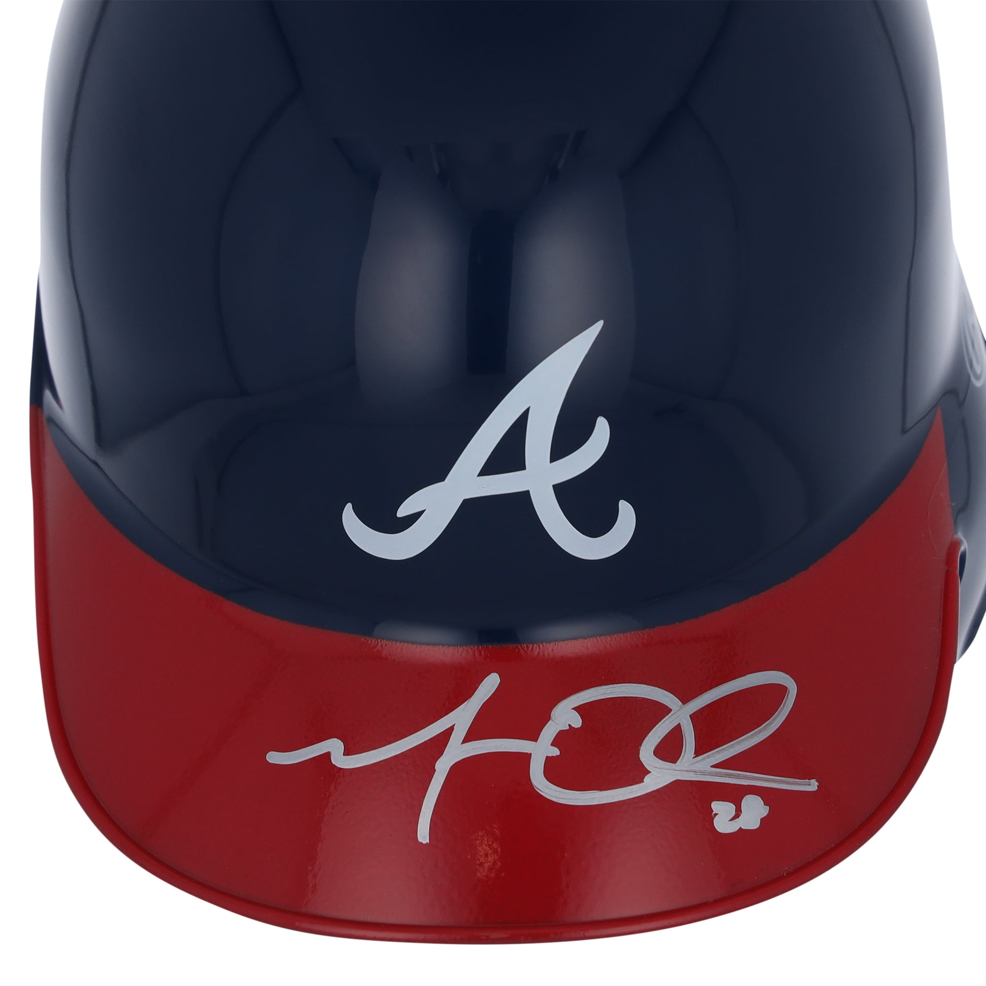 Casque de frappeur miniature autographié par Matt Olson des Braves d'Atlanta