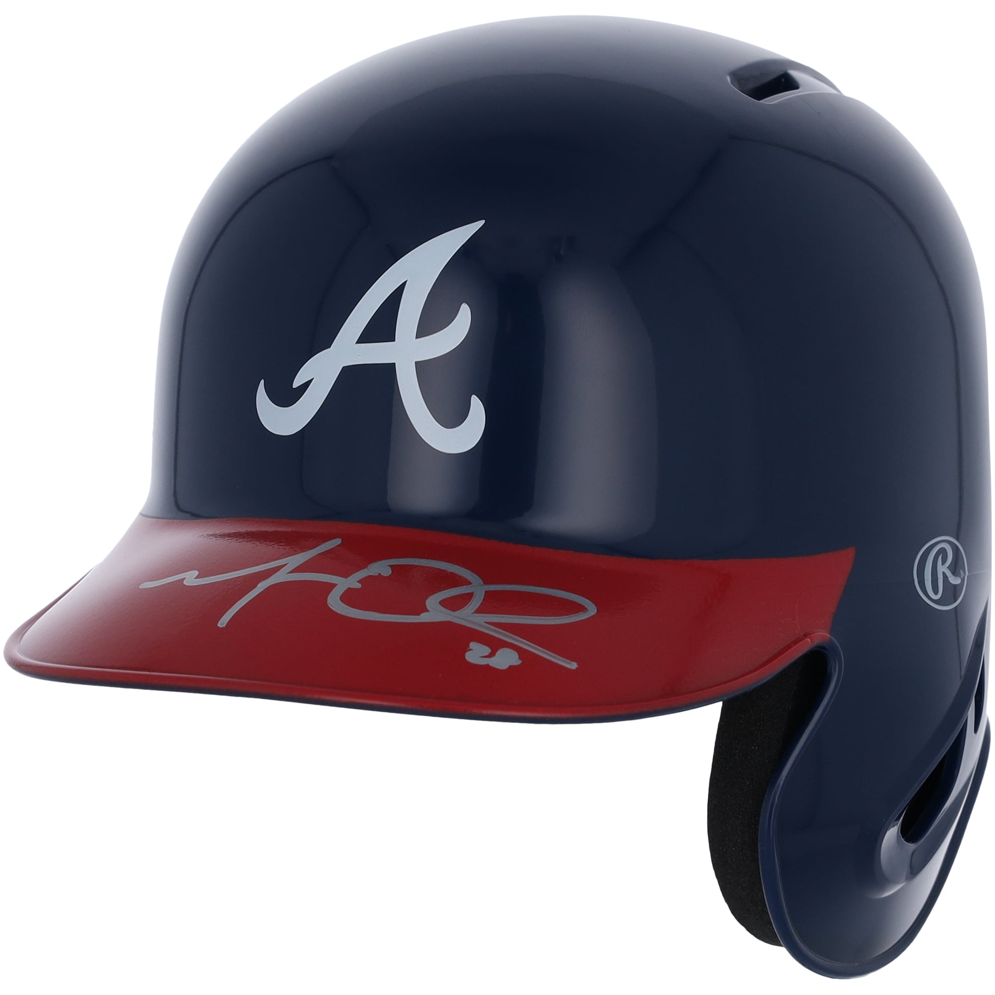 Casque de frappeur miniature autographié par Matt Olson des Braves d'Atlanta