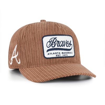  Atlanta Braves '47 Corduroy Patch Hitch Adjustable Hat - Brown