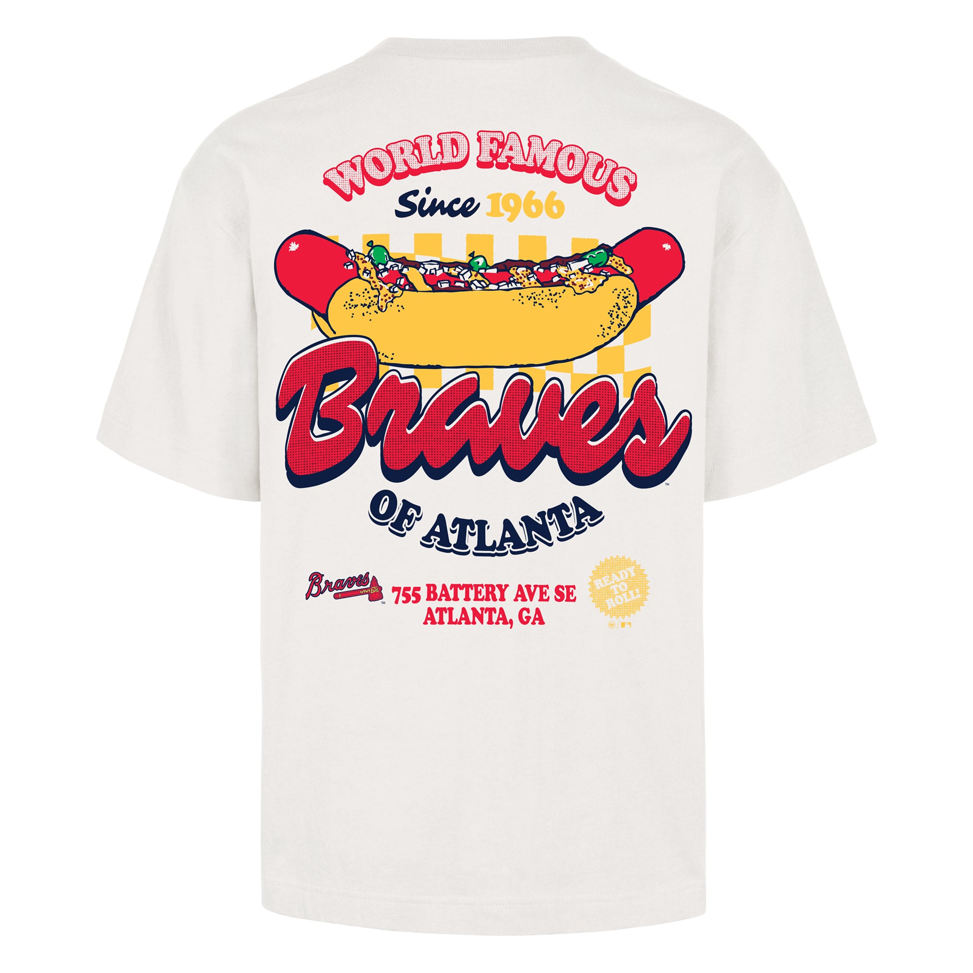 T-shirt Glizzy crème Atlanta Braves pour homme, modèle 47