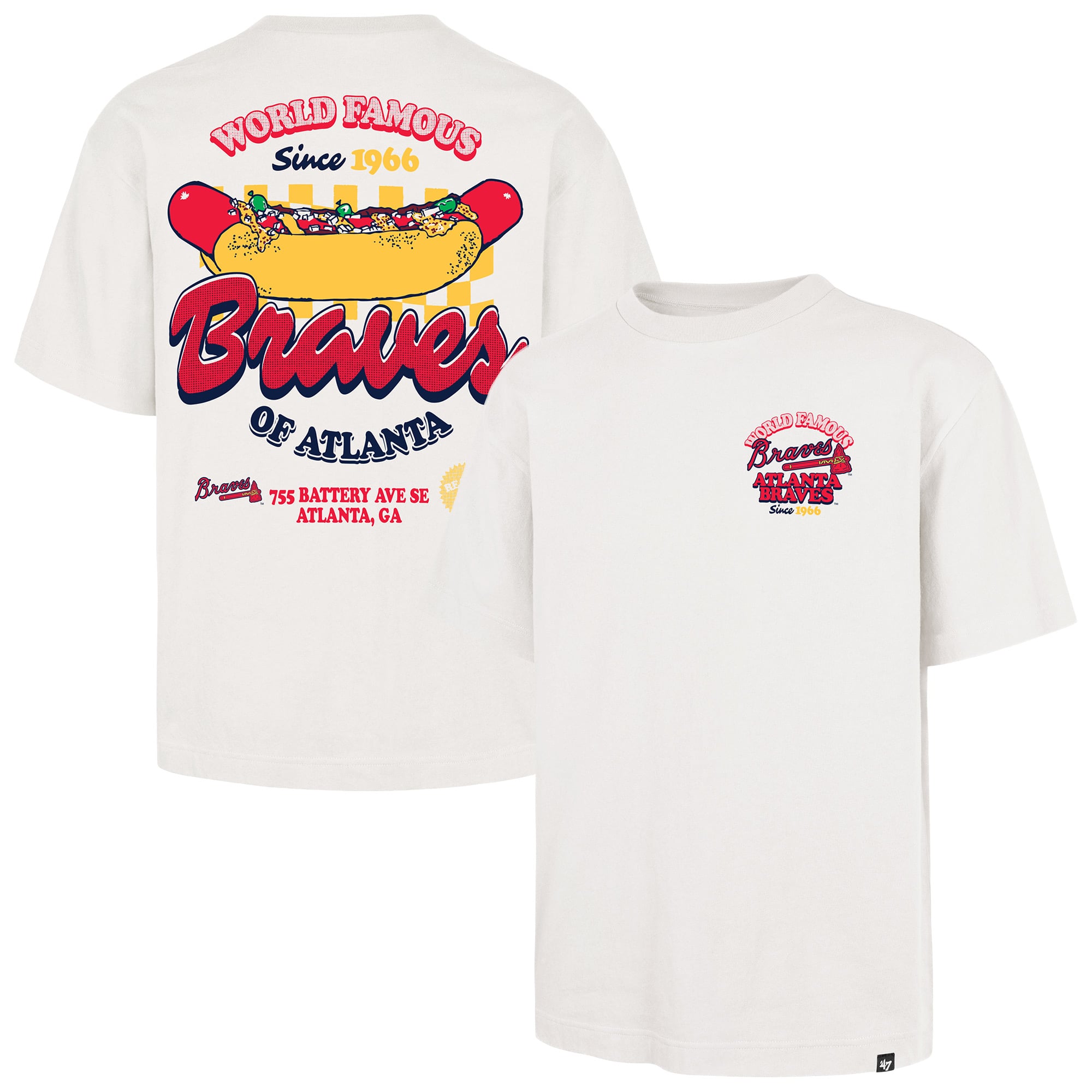 T-shirt Glizzy crème Atlanta Braves pour homme, modèle 47