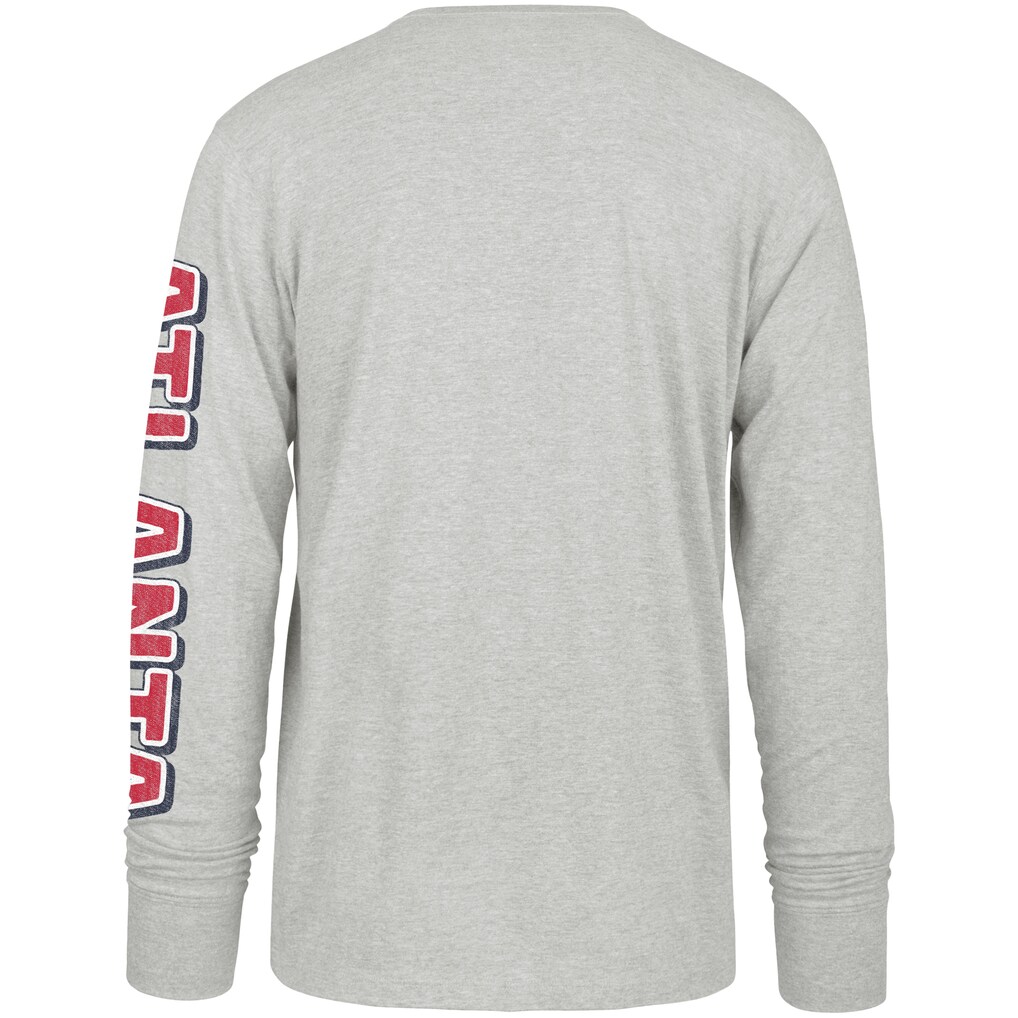 Atlanta Braves '47 Fair Ball Franklin Long Sleeve T-Shirt - Gray