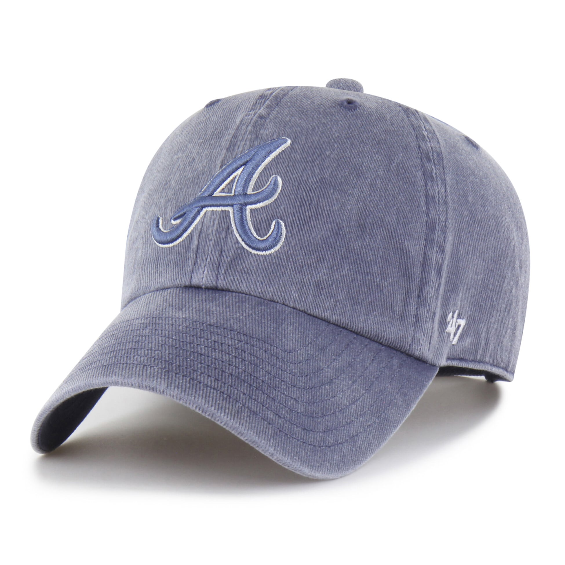 Men's '47 Navy Atlanta Braves Pigment Clean Up Adjustable Hat