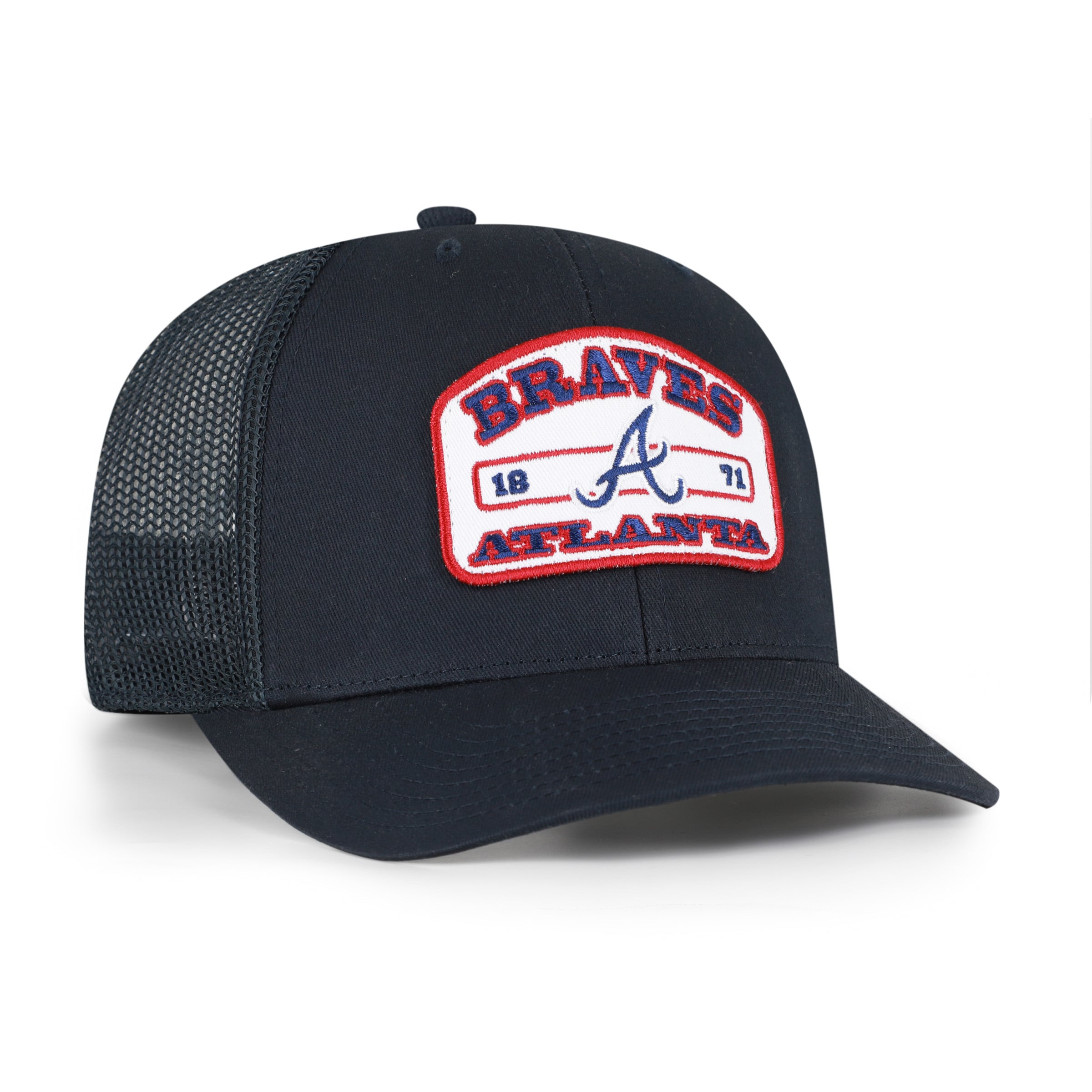 Men's '47 Navy Atlanta Braves Roadway Trucker Snapback Hat