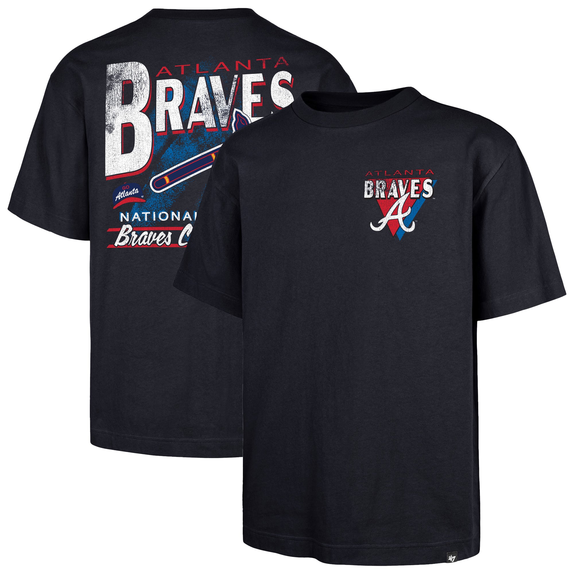 T-shirt homme '47 Navy Atlanta Braves Under Bar Foundation