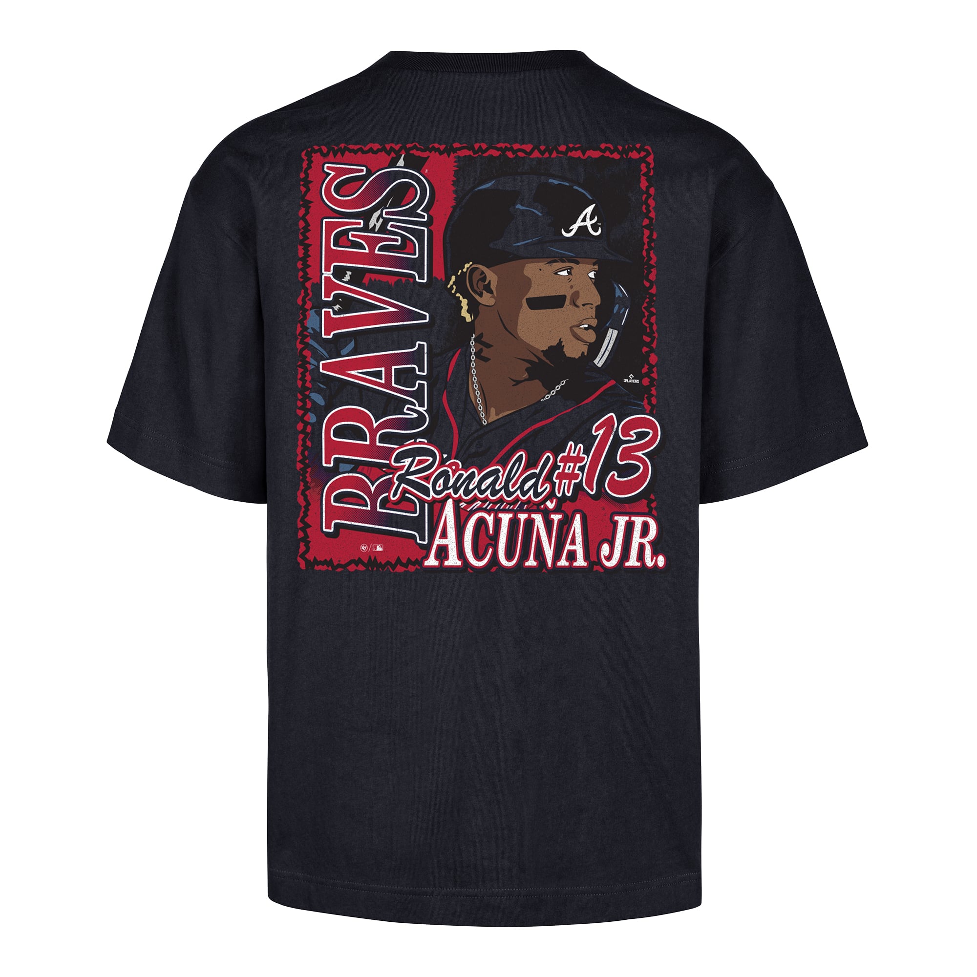 Men's '47 Ronald Acuña Jr. Navy Atlanta Braves Profile Foundation T-Shirt