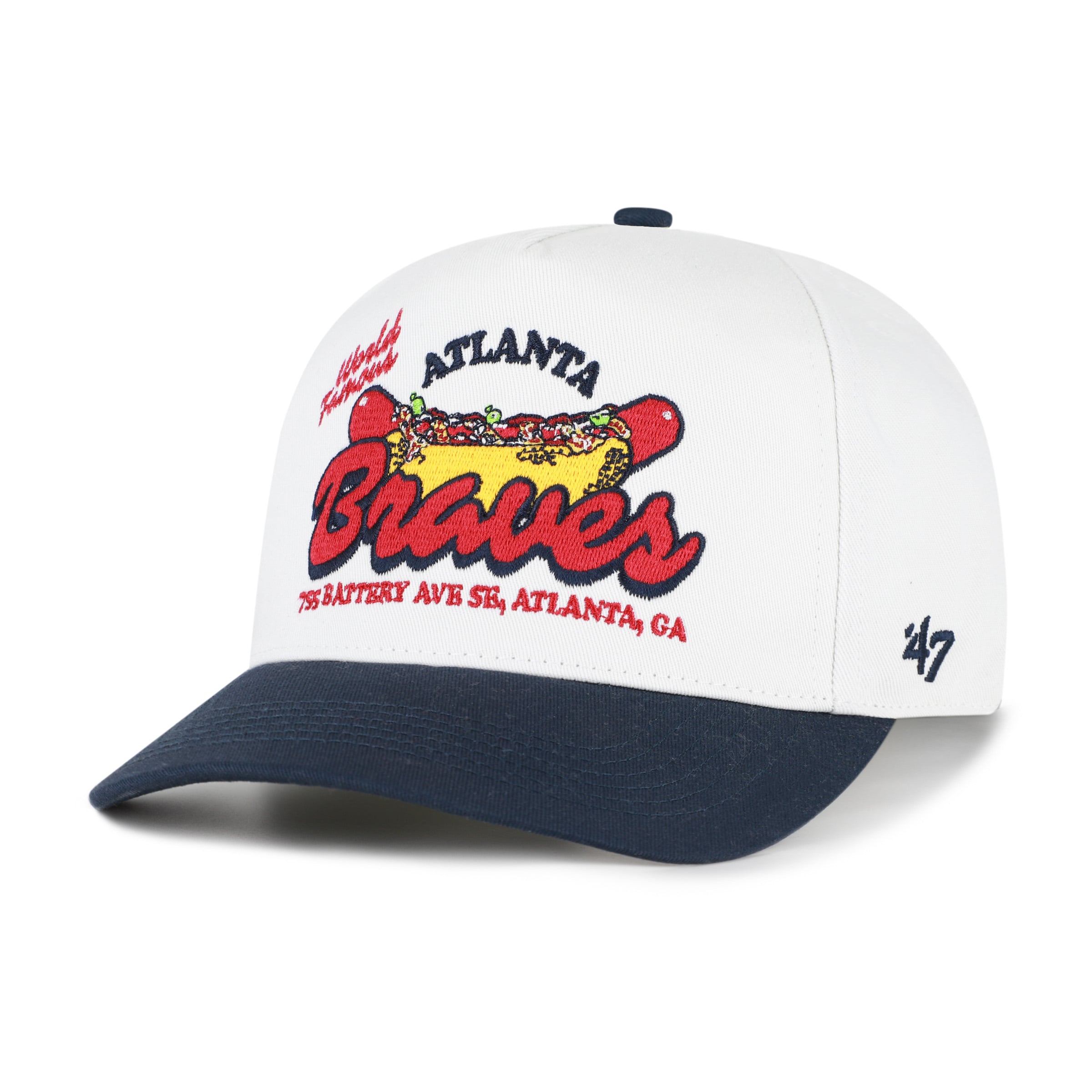 Casquette ajustable Atlanta Braves Glizzy Collection '47 blanche/marine