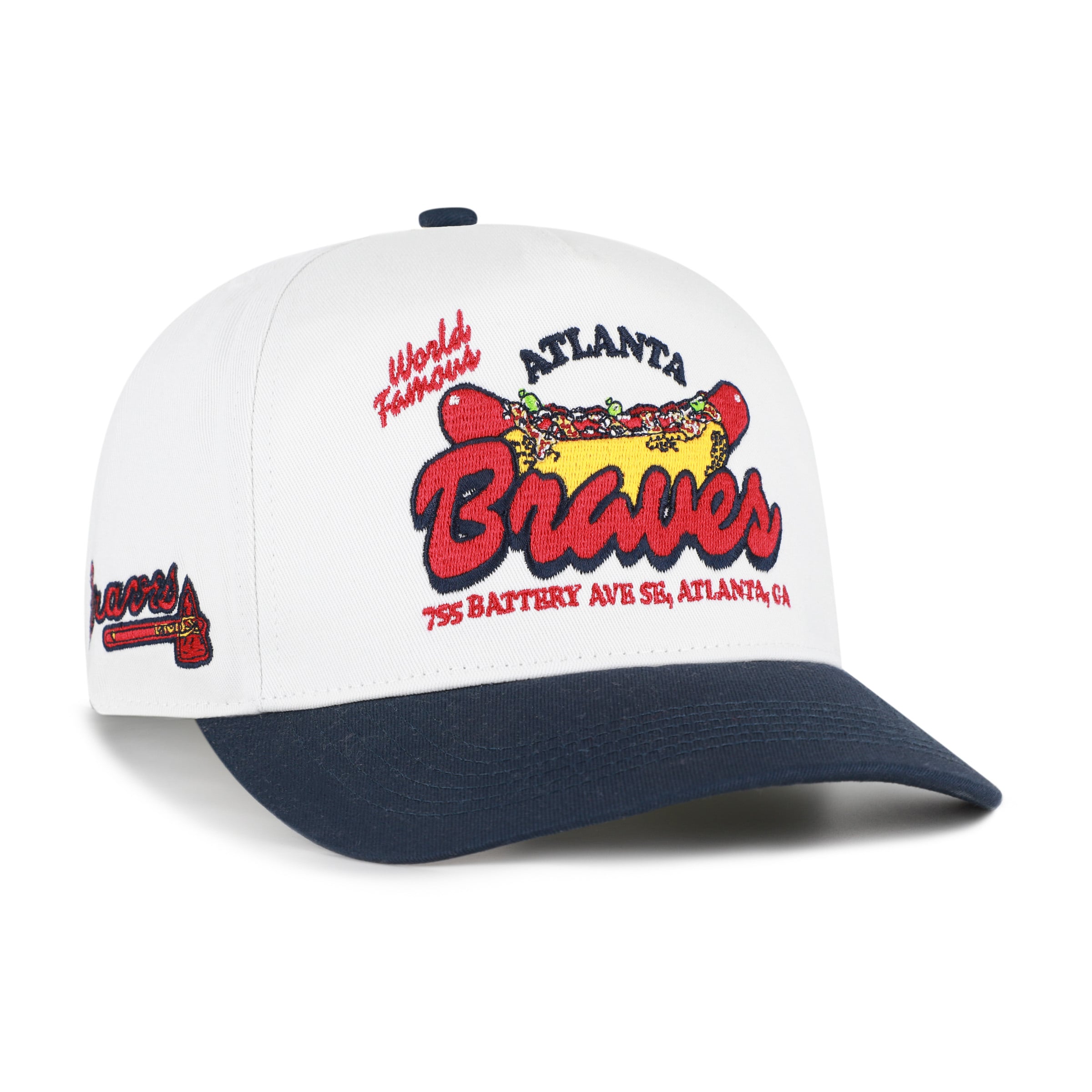 Casquette ajustable Atlanta Braves Glizzy Collection '47 blanche/marine