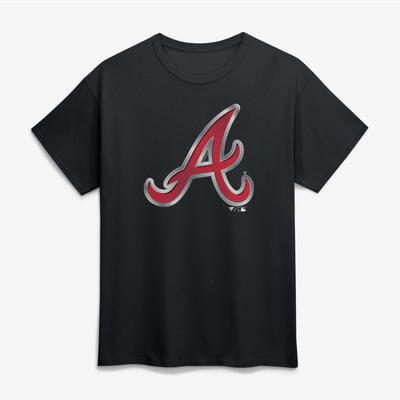 Atlanta Braves Big & Tall Metallic Mascot T-Shirt - Black
