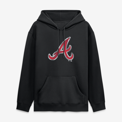 Atlanta Braves Metallic Mascot Hoodie - Black