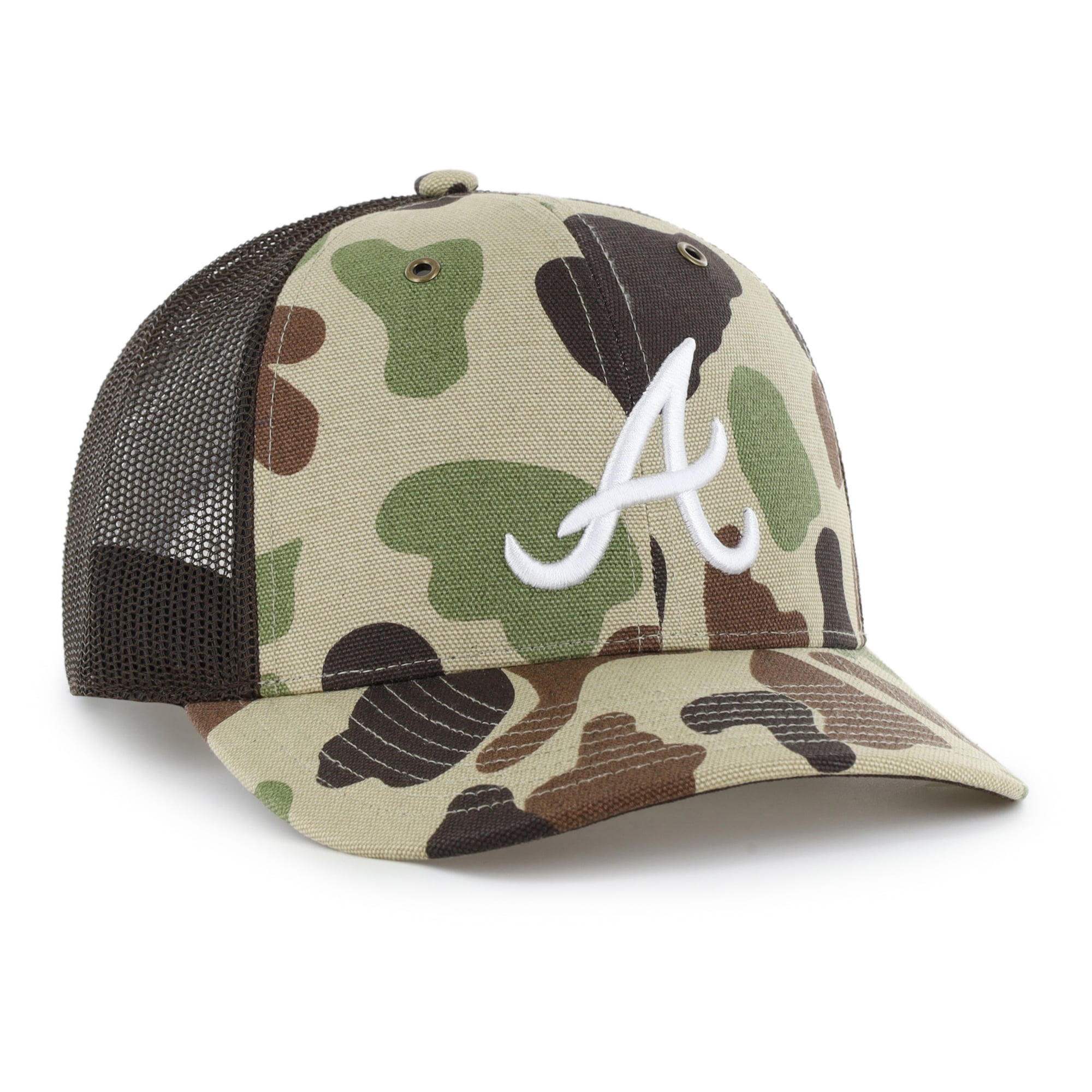 Casquette trucker ajustable Carhartt x '47 camouflage Atlanta Braves Duck pour homme