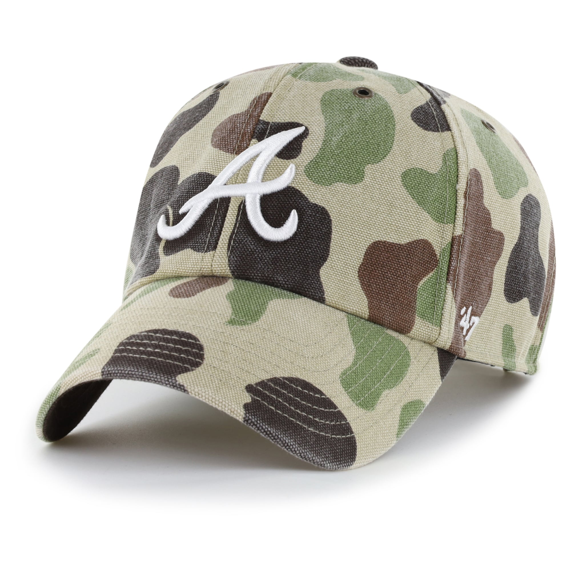 Casquette ajustable Carhartt x '47 Camo Atlanta Braves Duck Clean Up pour homme