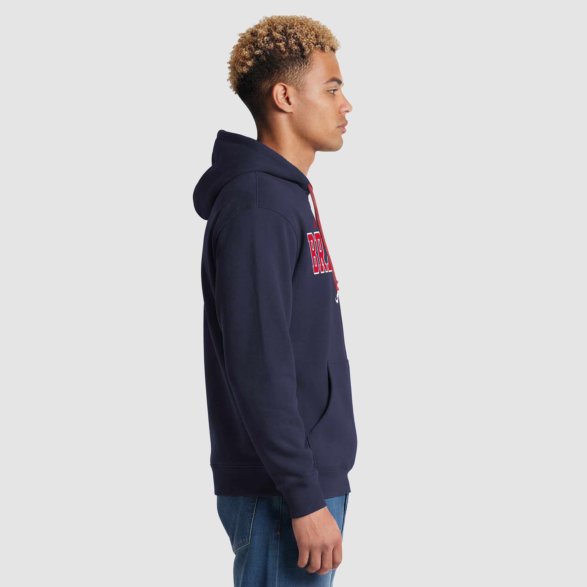 Men's Champion  Navy Atlanta Braves Fleece Hoodie