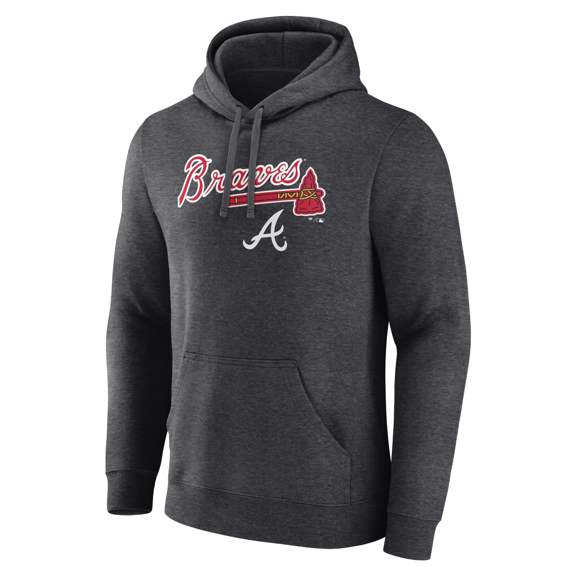 Men's Charcoal Atlanta Braves Team Lockup Hoodie