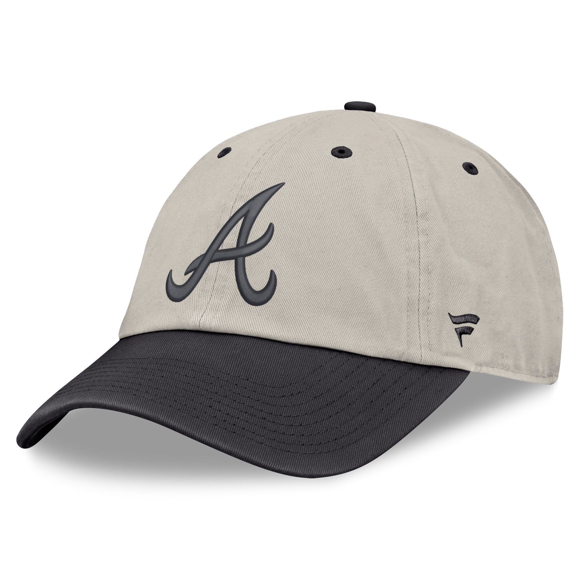 Men's Fanatics Beige/Charcoal Atlanta Braves Frame Adjustable Hat