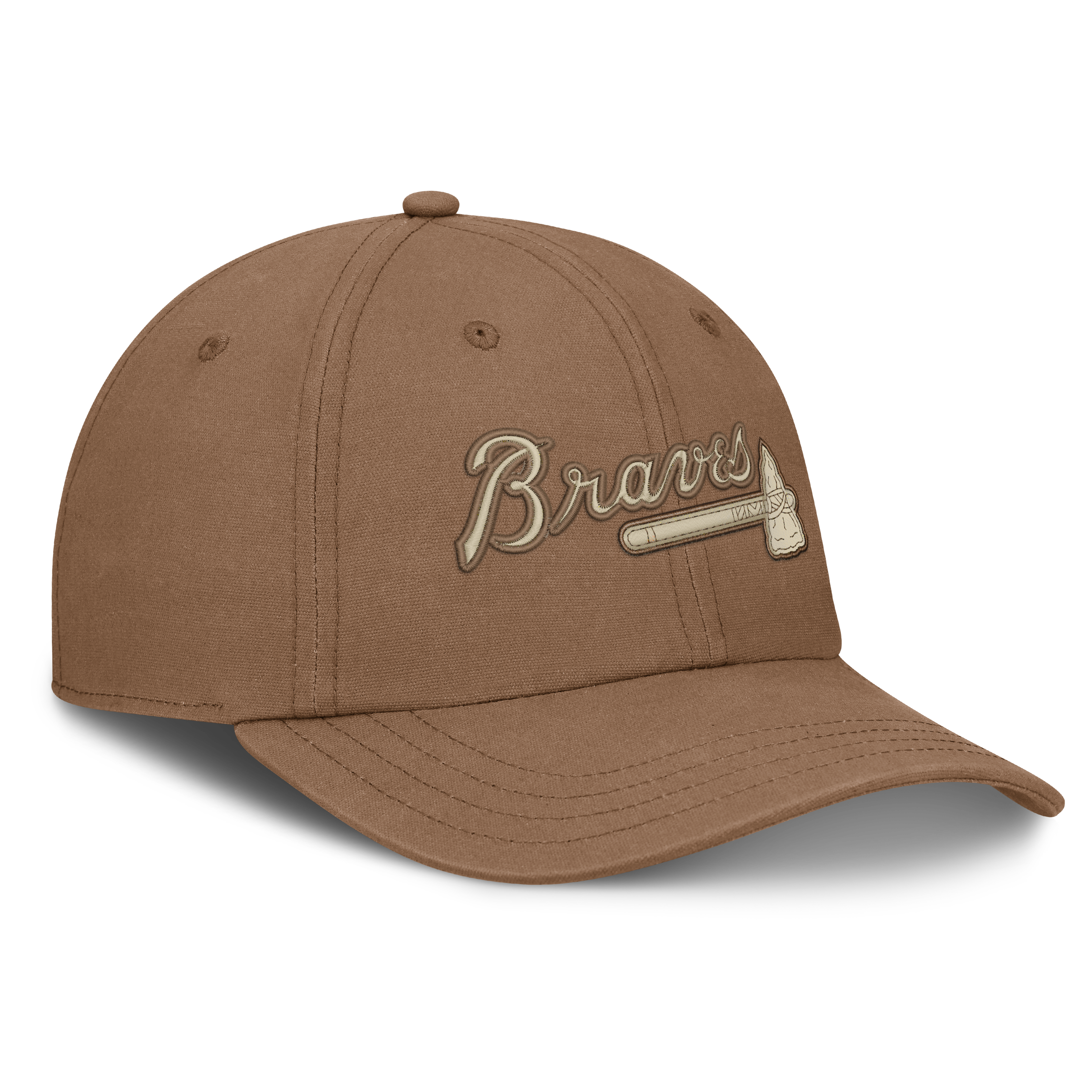 Men's Fanatics Brown Atlanta Braves Level Up Herth Adjustable Hat