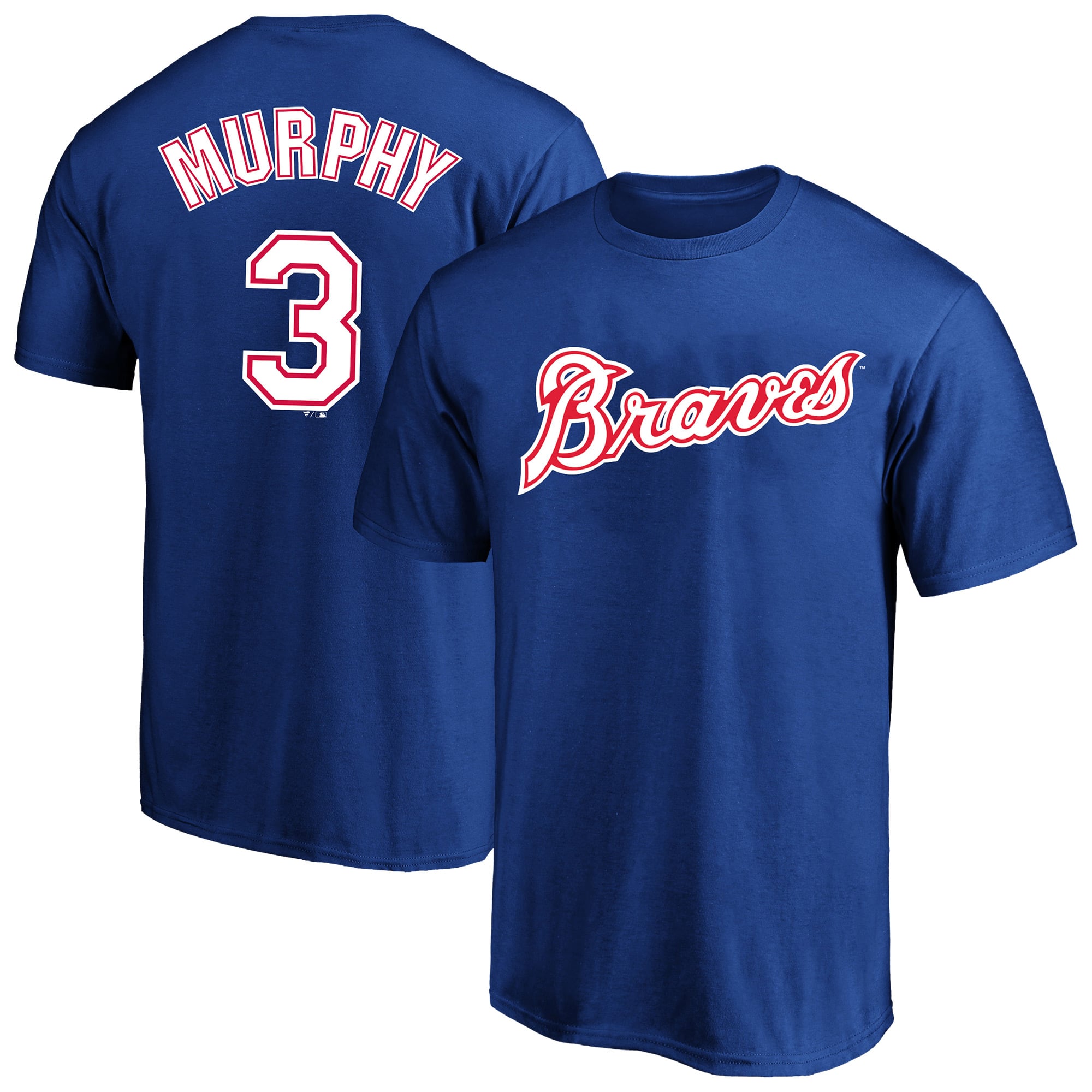 T-shirt homme Fanatics Dale Murphy Royal Atlanta Braves Cooperstown Collection avec nom et numéro