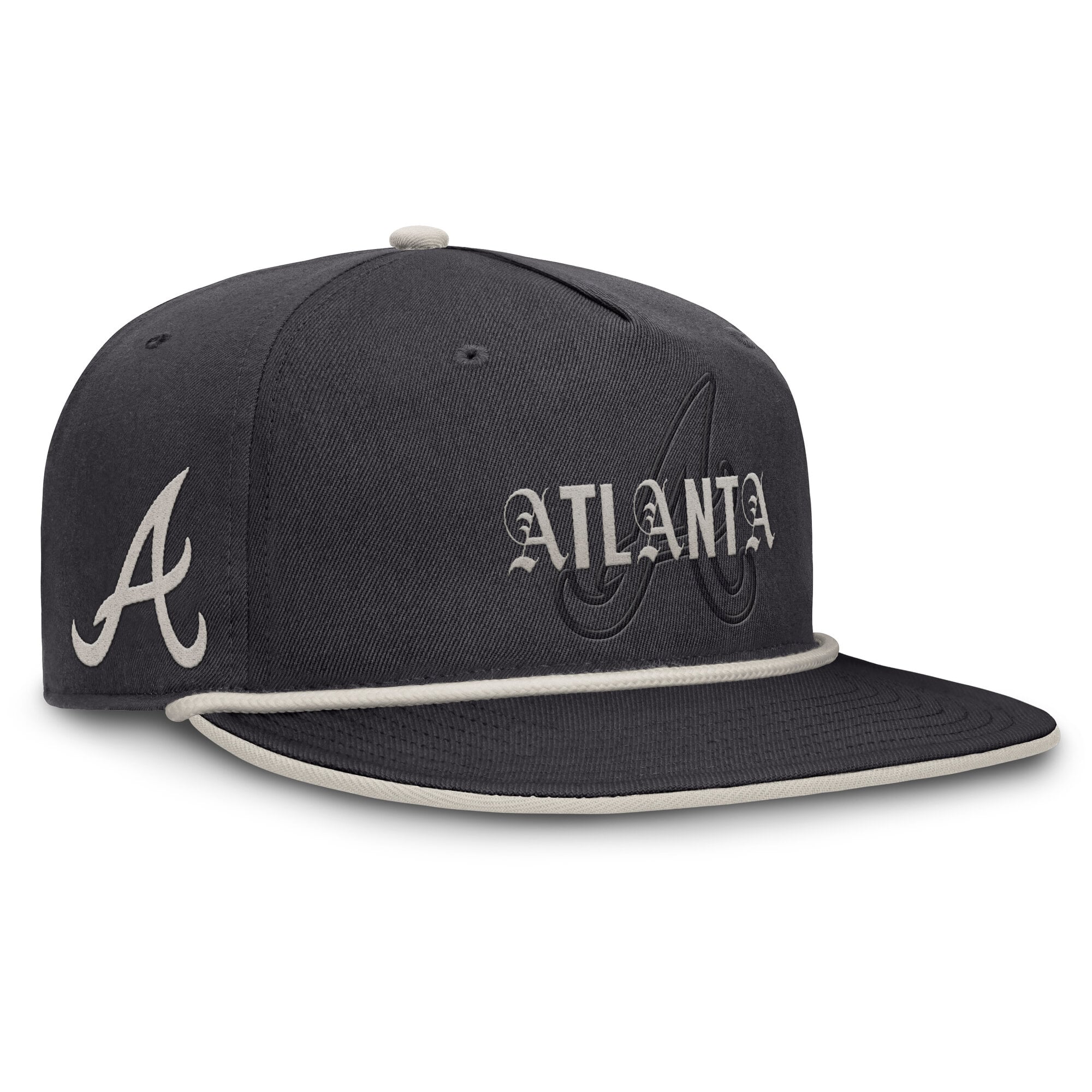 Men's Fanatics Graphite Atlanta Braves Gapper Snapback Hat