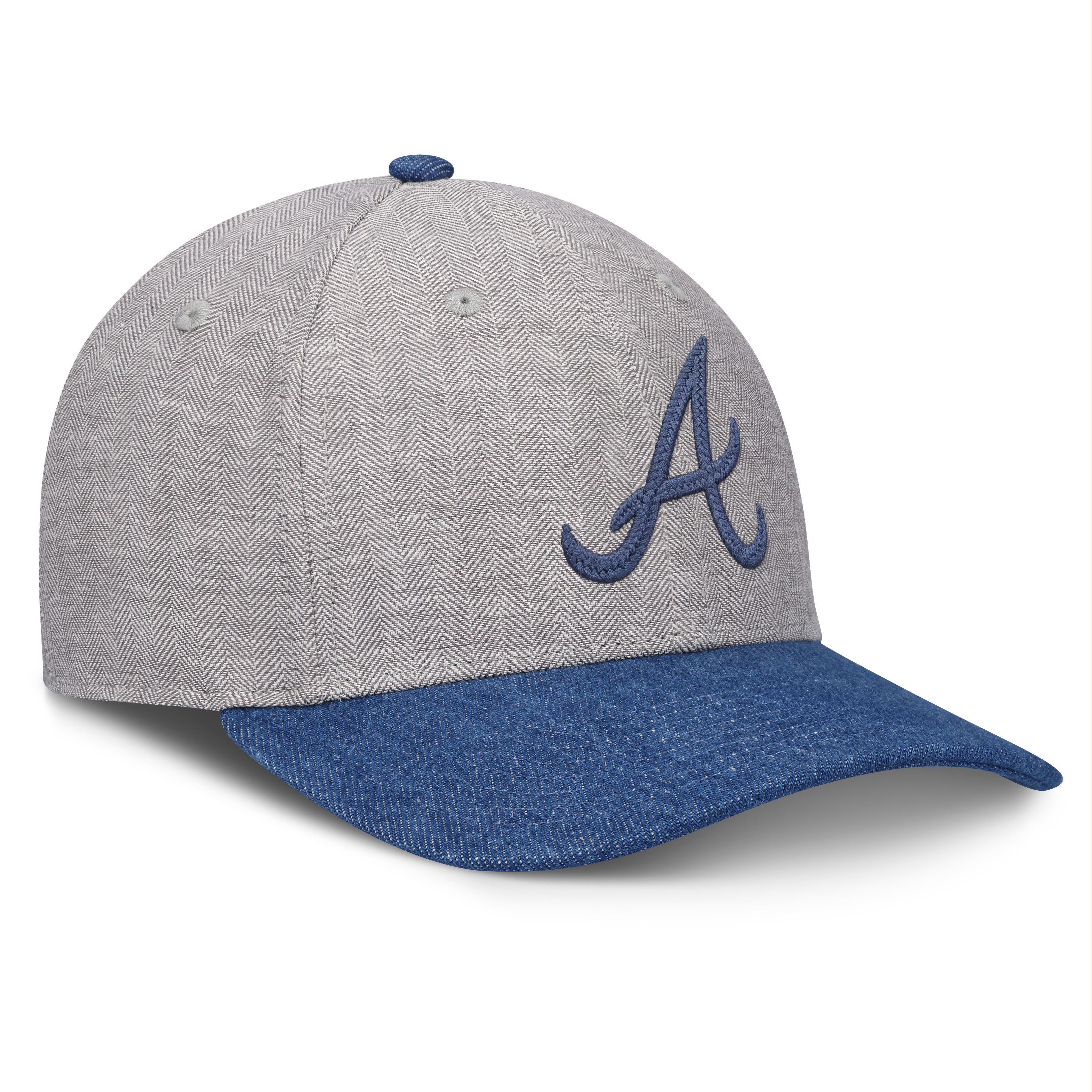 Casquette ajustable Fanatics grise/denim Atlanta Braves Level Up Conduct pour homme