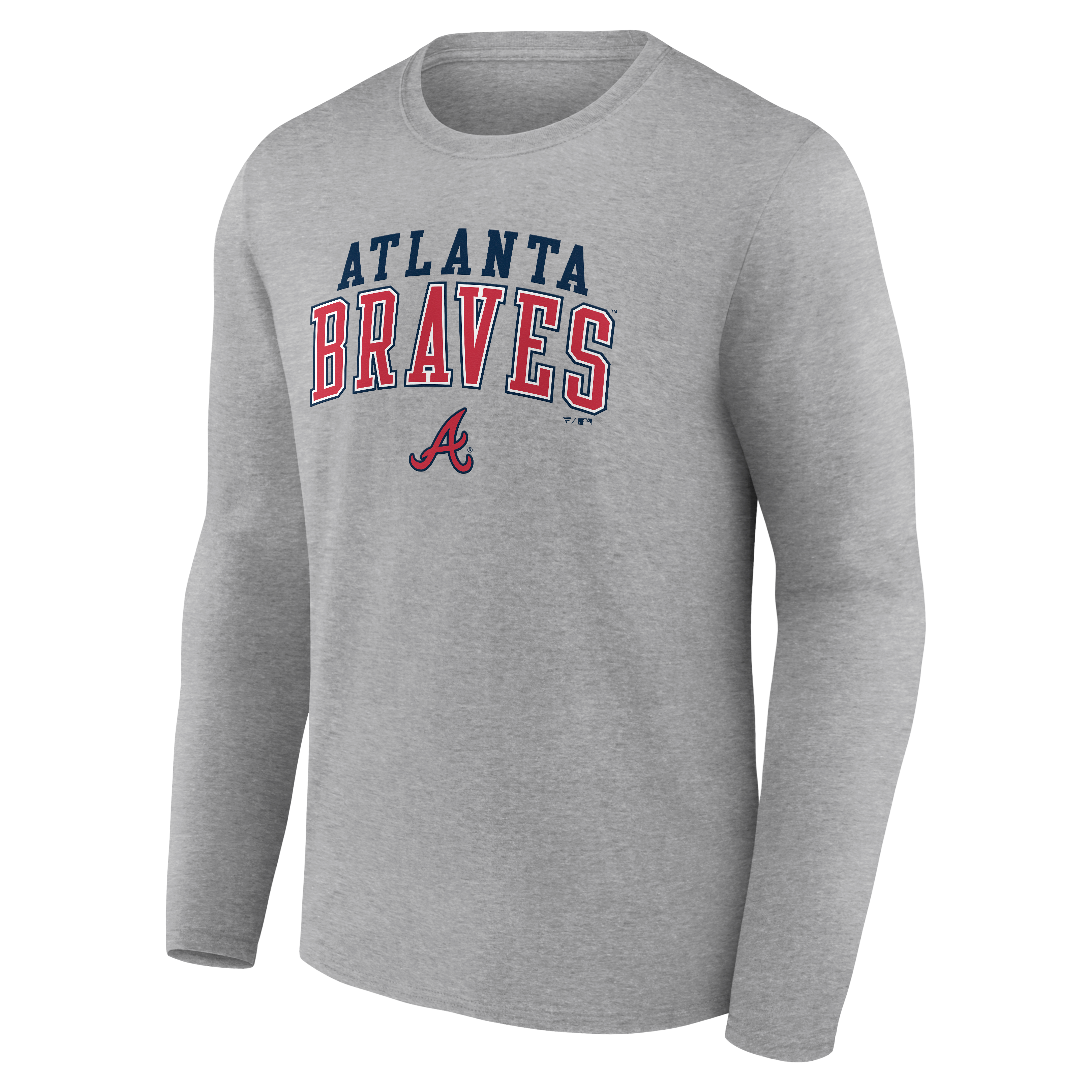 Men's Fanatics Heather Gray Atlanta Braves Iconic Long Sleeve T-Shirt