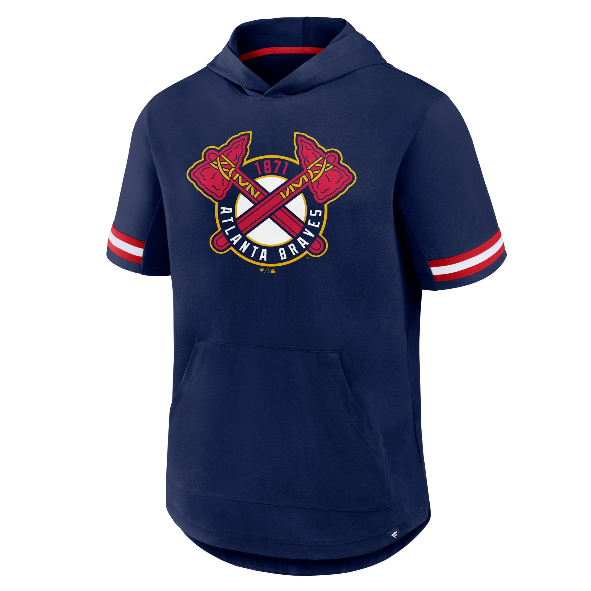Men's Fanatics Navy Atlanta Braves Optimal Play Hooded T-Shirt