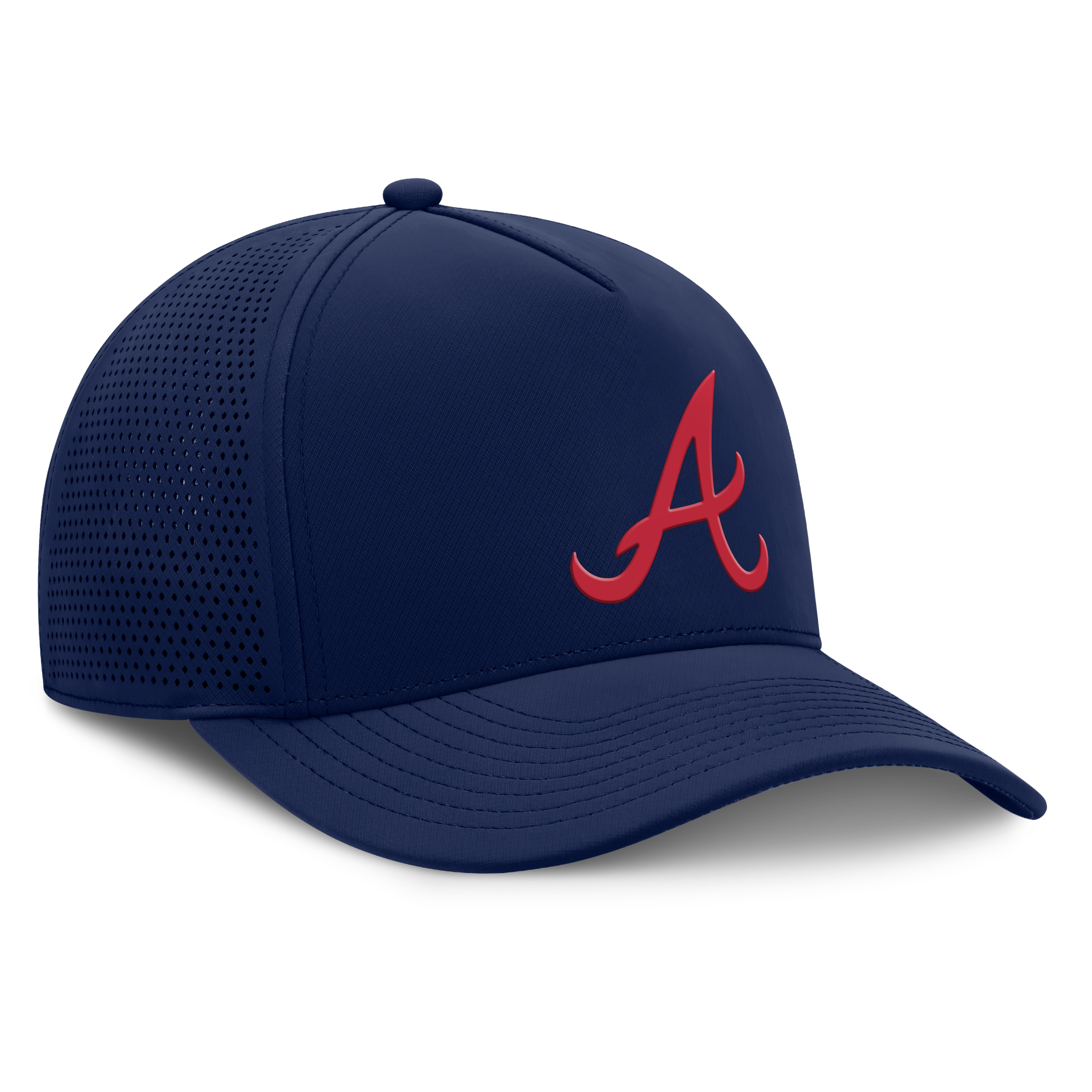 Men's Fanatics Navy Atlanta Braves Perforated Adjustable Hat