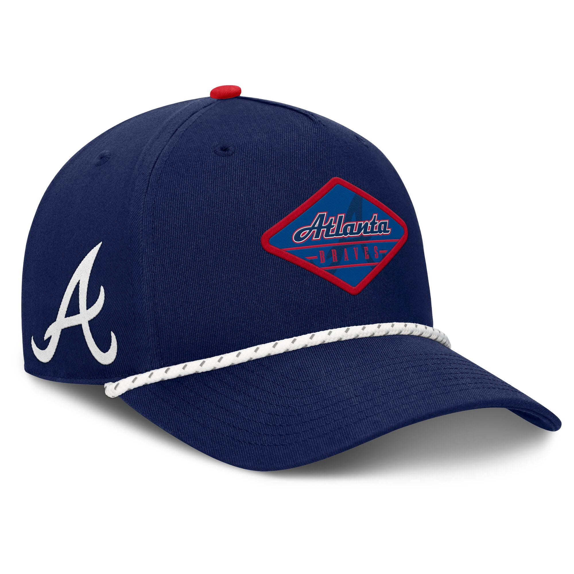 Men's Fanatics Navy Atlanta Braves Two-Seam Adjustable Hat