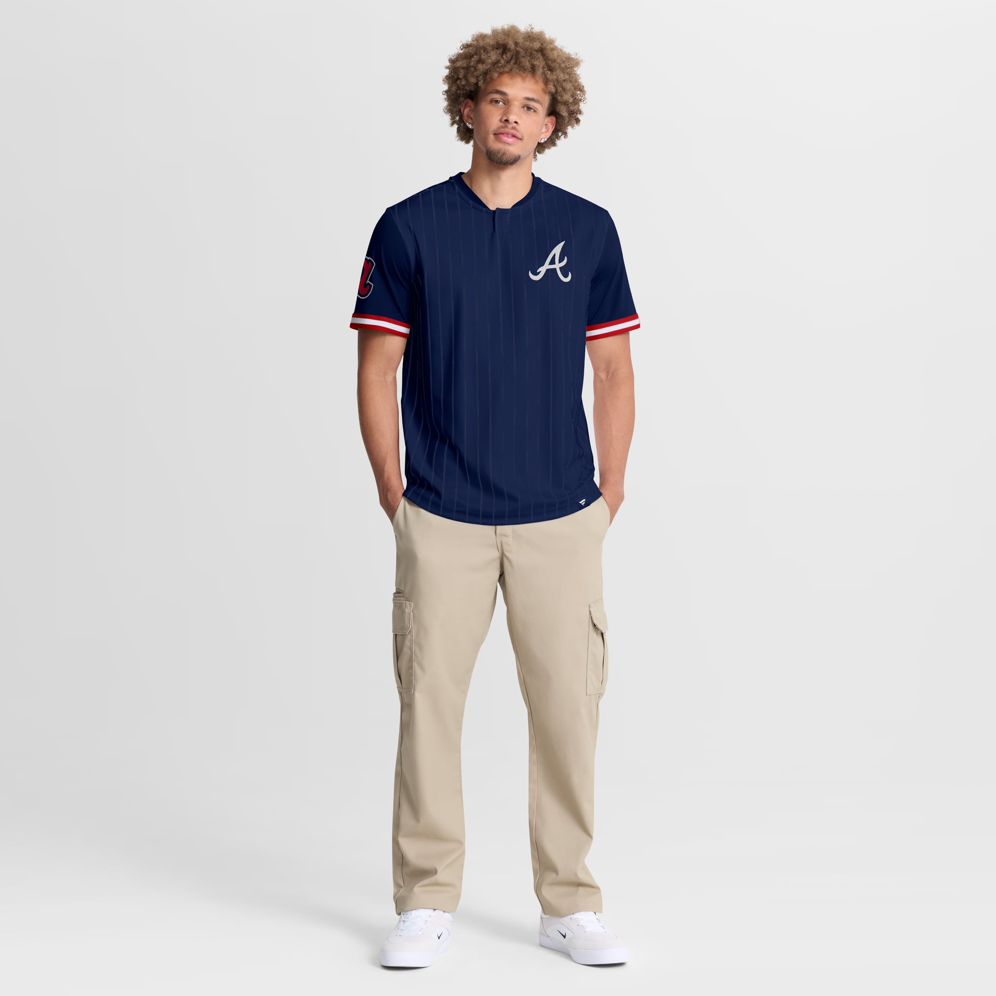 Men's Fanatics Navy Atlanta Braves Walk Off Shirt