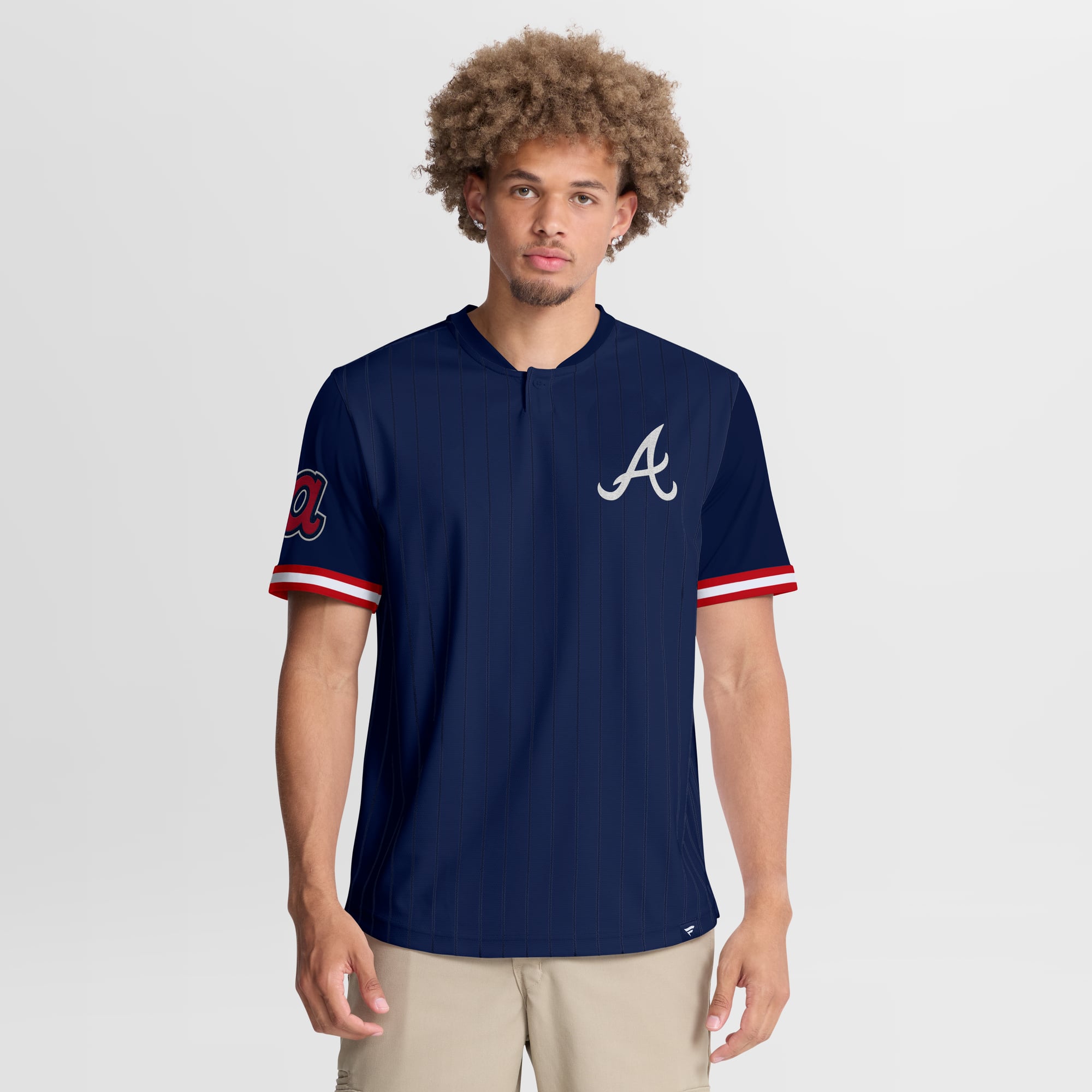 Men's Fanatics  Navy Atlanta Braves Walk Off Shirt