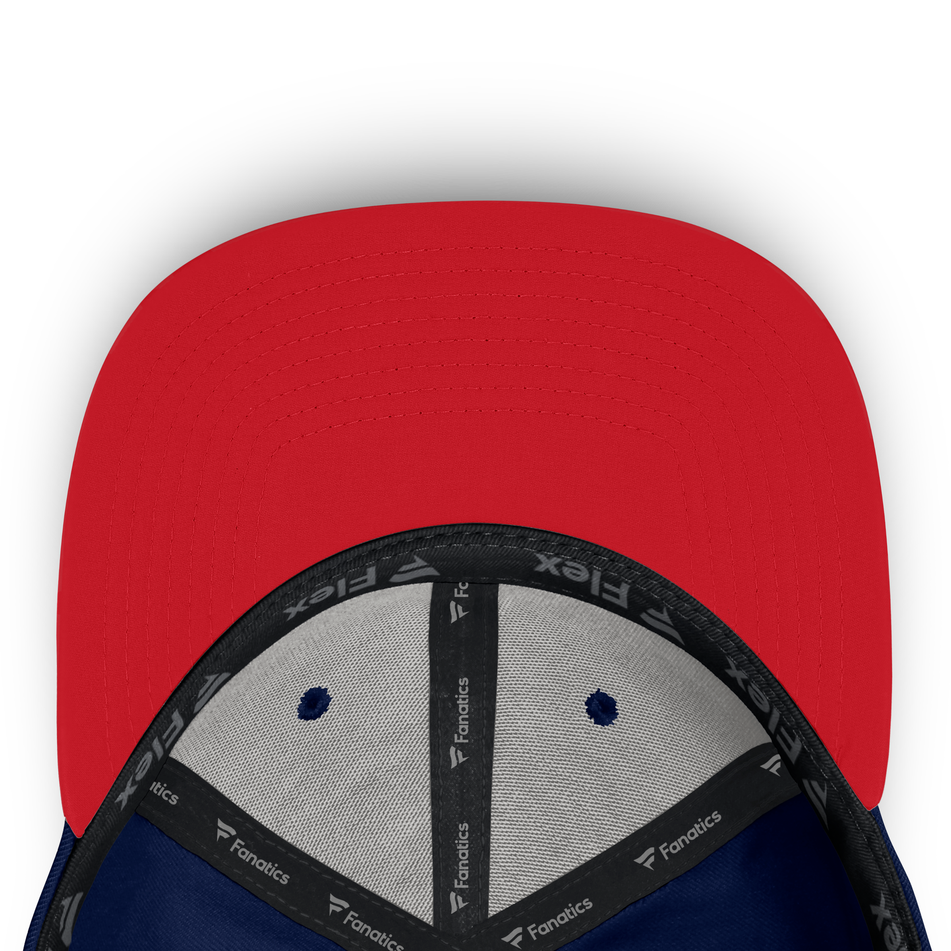 Casquette structurée Jammed Flex Fanatics marine/blanche Atlanta Braves pour homme